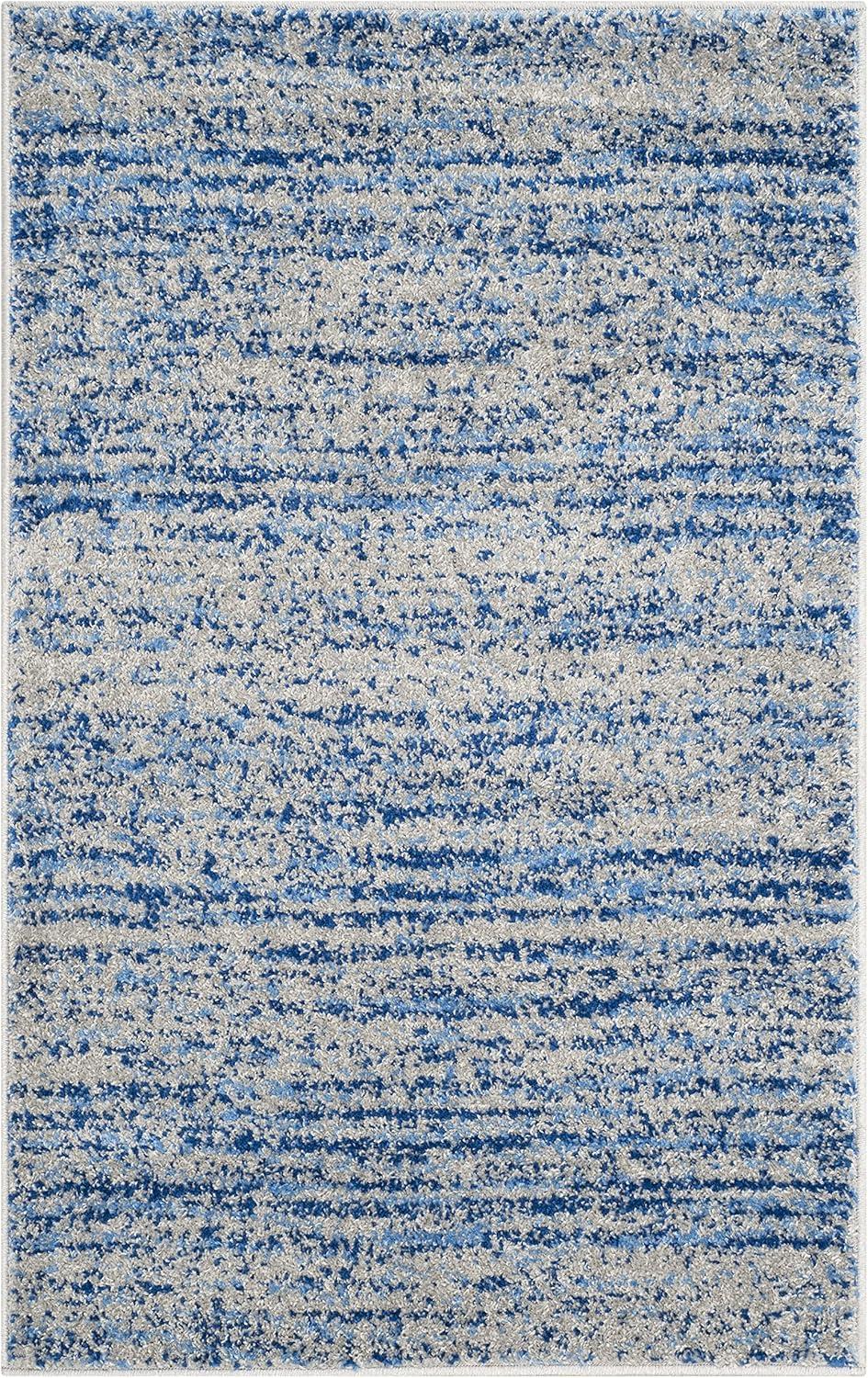 Adirondack ADR117 Machine Made Indoor Accent Rug - Blue/Silver - 3'x5' - Safavieh