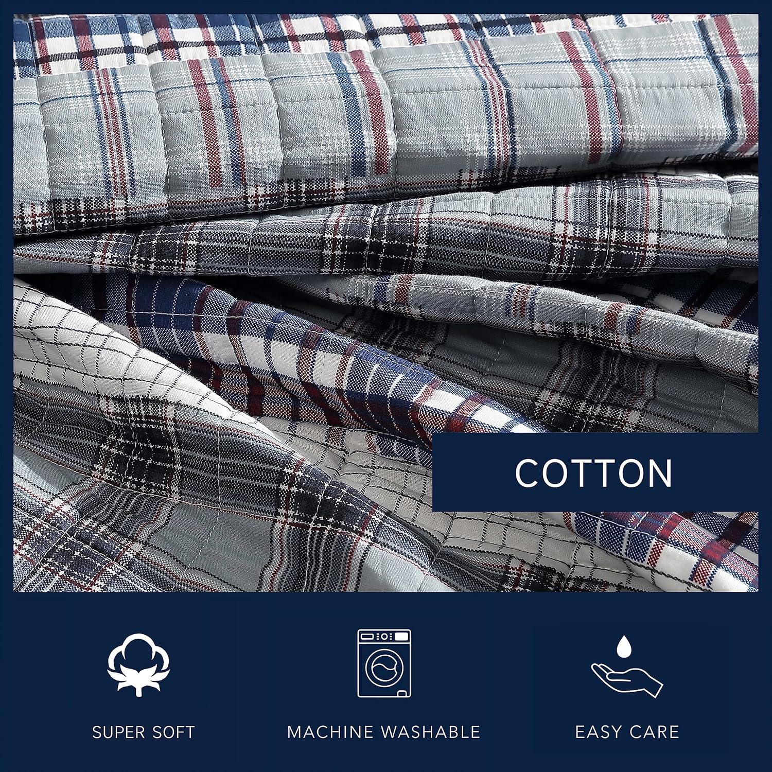 Nautica Marina Cove Cotton Reversible Quilt Bonus Set