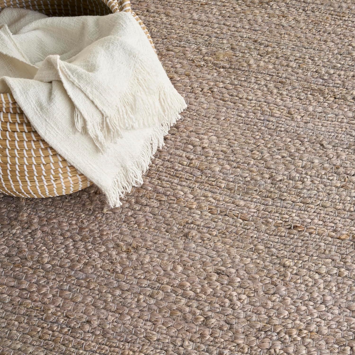 Nourison Natural Jute Grey Farmhouse Indoor Rug