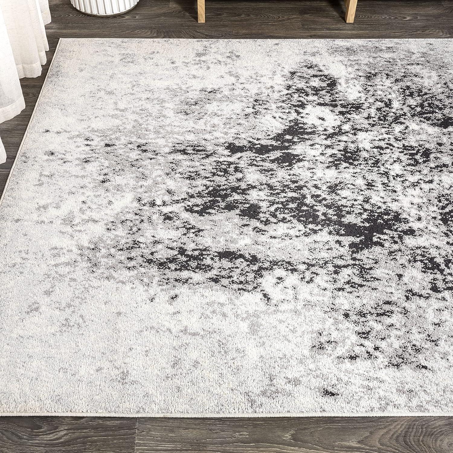 3'x5' Dune Modern Abstract Area Rug, Cream/Gray - JONATHAN Y
