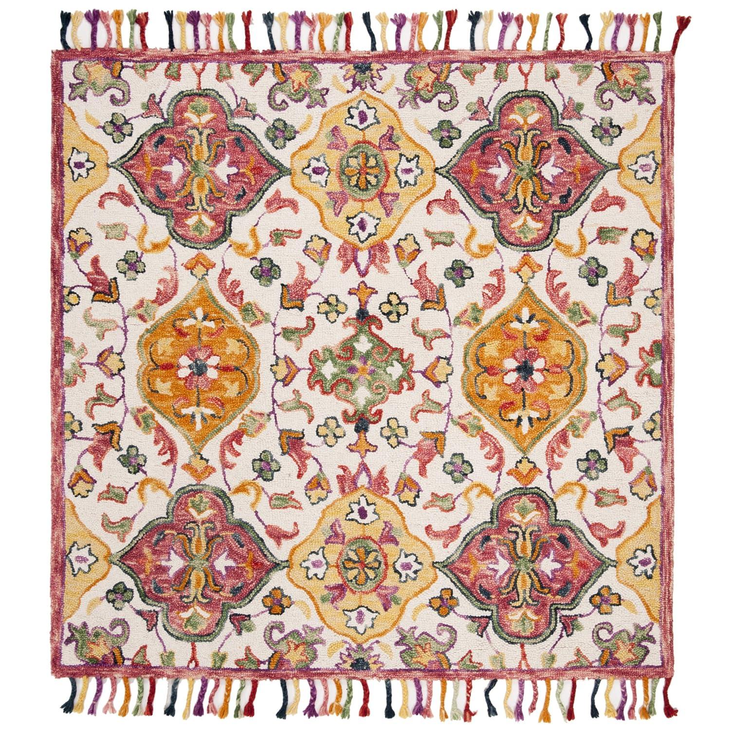 Blossom BLM456 Hand Tufted Area Rug - Ivory/Multi - 3'x5' - Safavieh.