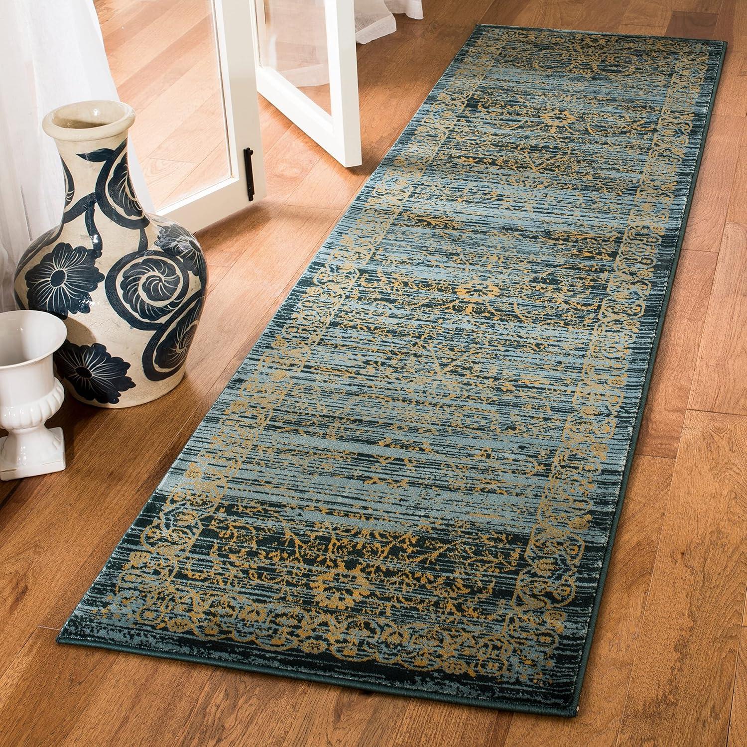 SAFAVIEH Serenity Careen Traditional Area Rug, Turquoise/Gold, 3'3" x 5'3"