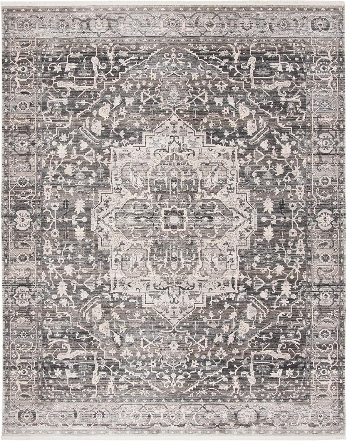 Vintage Persian VTP479 Power Loomed Indoor Area Rug - Grey/Charcoal - 9'x11'7" - Safavieh