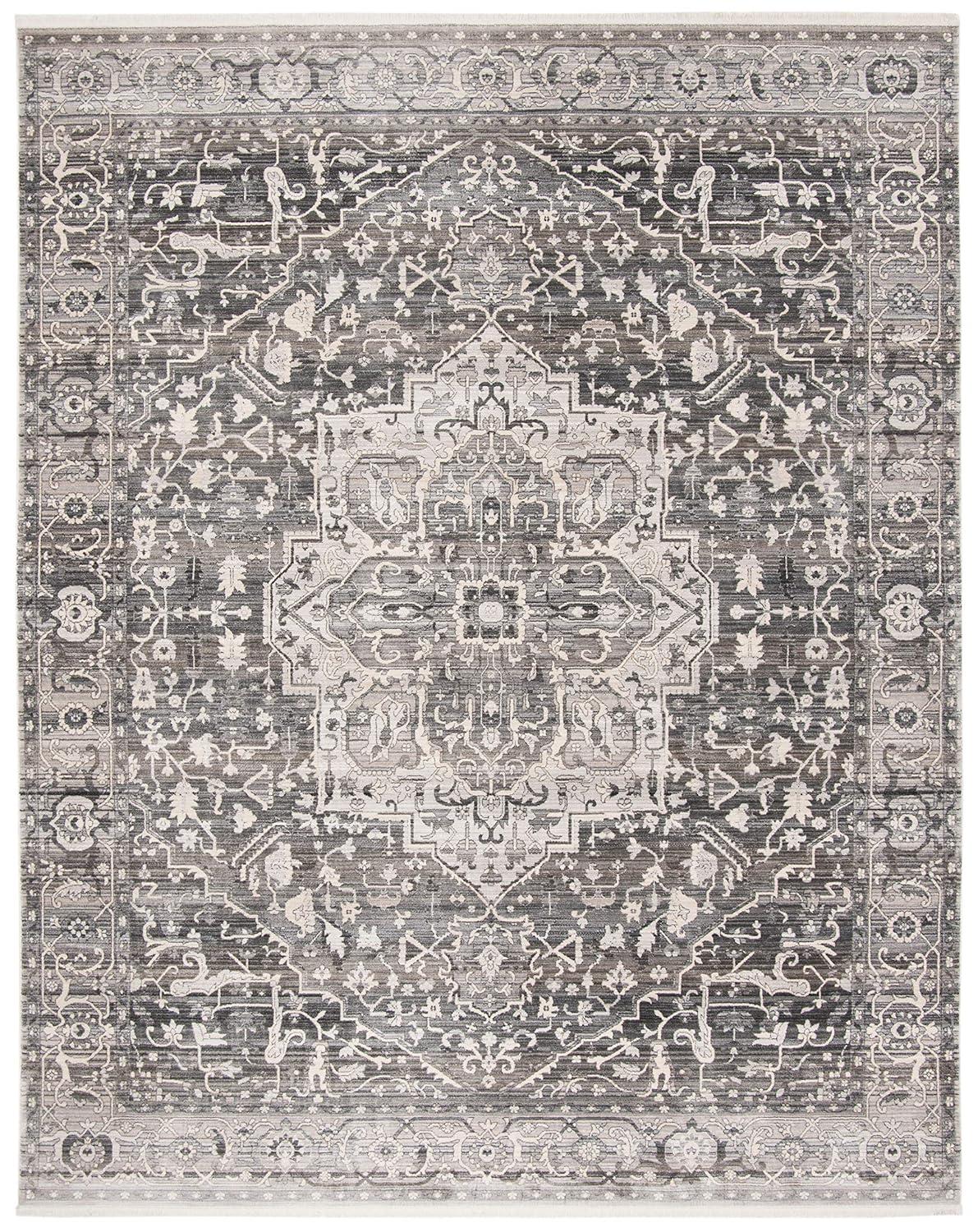 Vintage Persian VTP479 Power Loomed Indoor Area Rug - Grey/Charcoal - 9'x11'7" - Safavieh