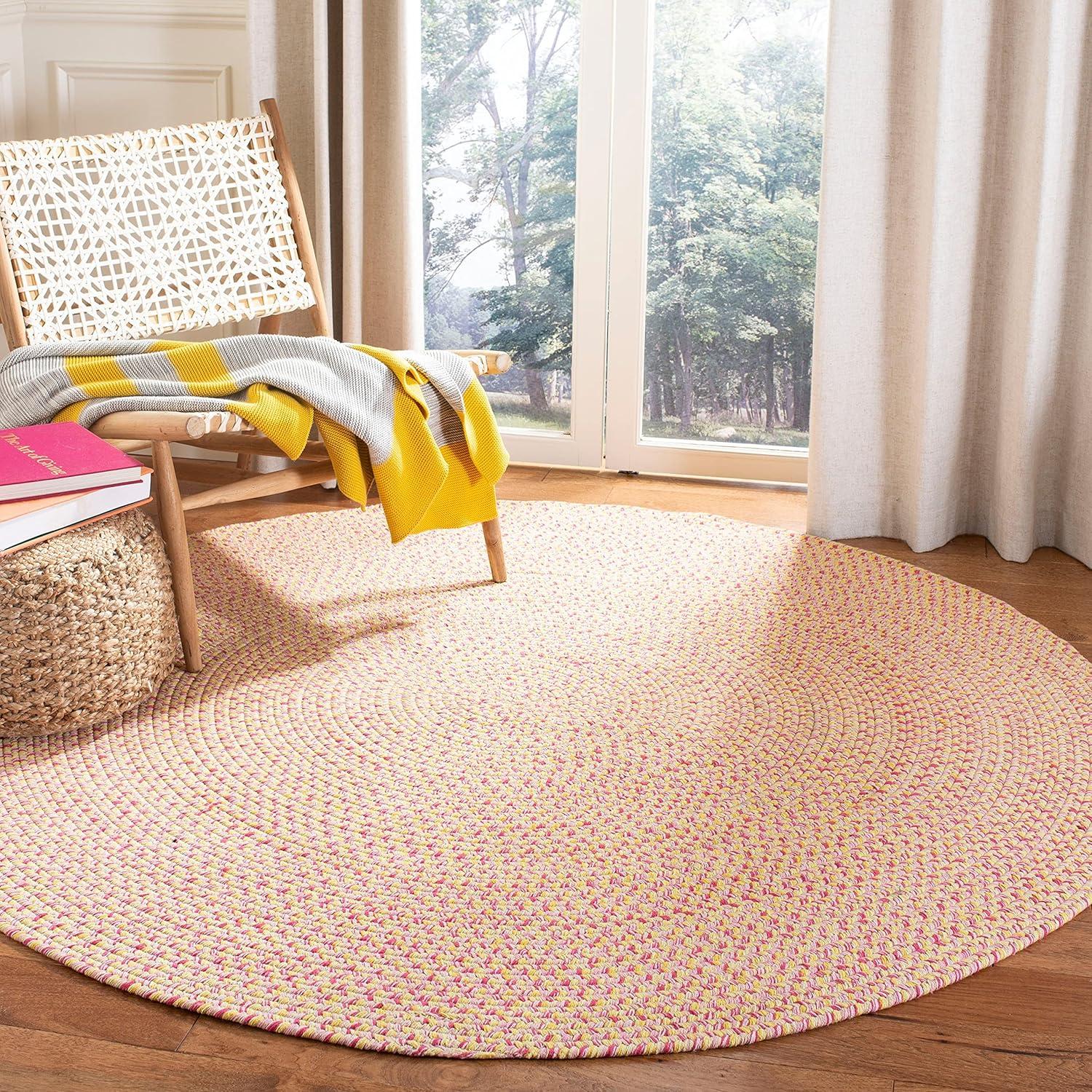 Braided BRD164 Hand Woven Area Rug - Multi - 3'x5' Oval - Safavieh.