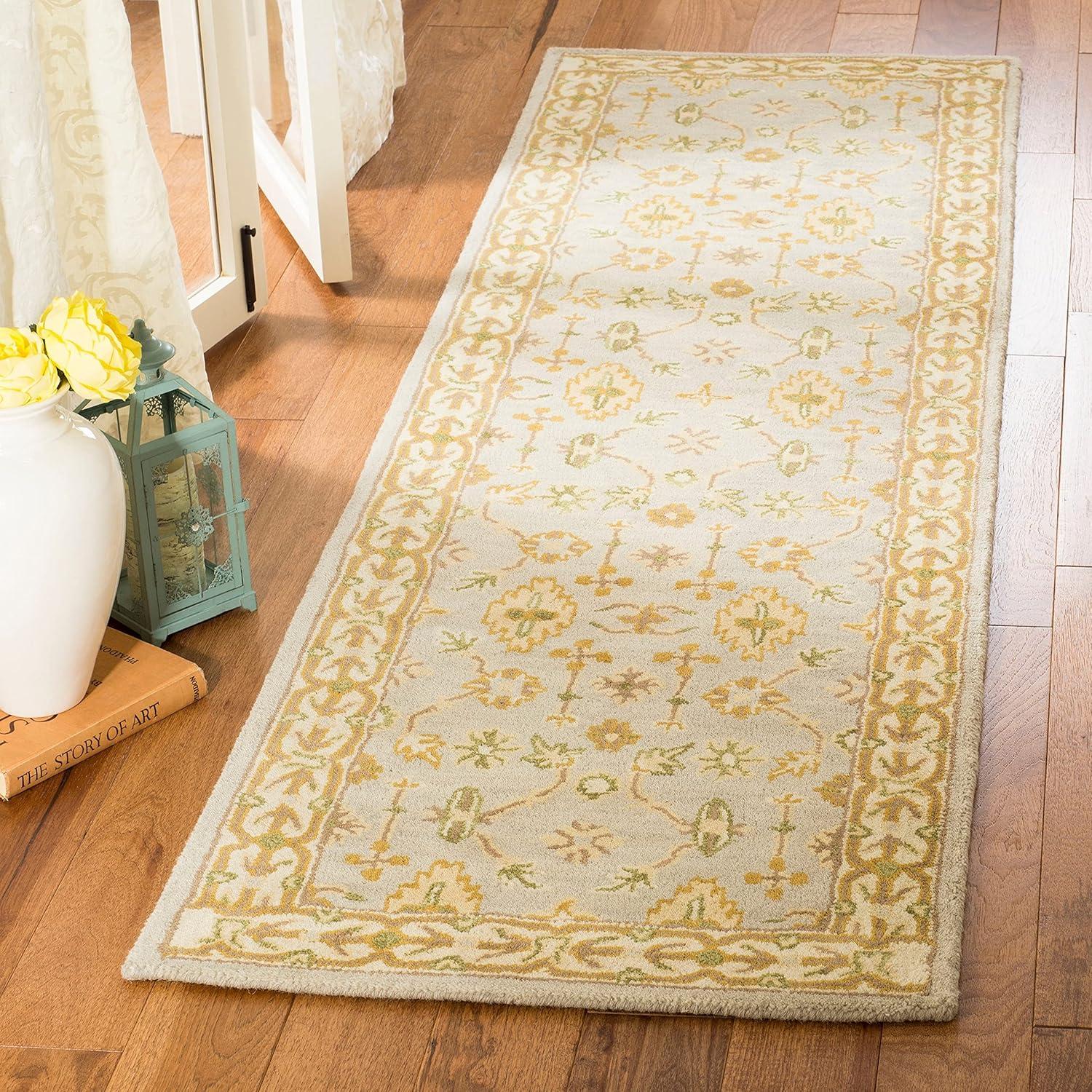 Classic CL933 Hand Tufted Area Rug - Light Blue/Ivory - 5'x8' - Safavieh.