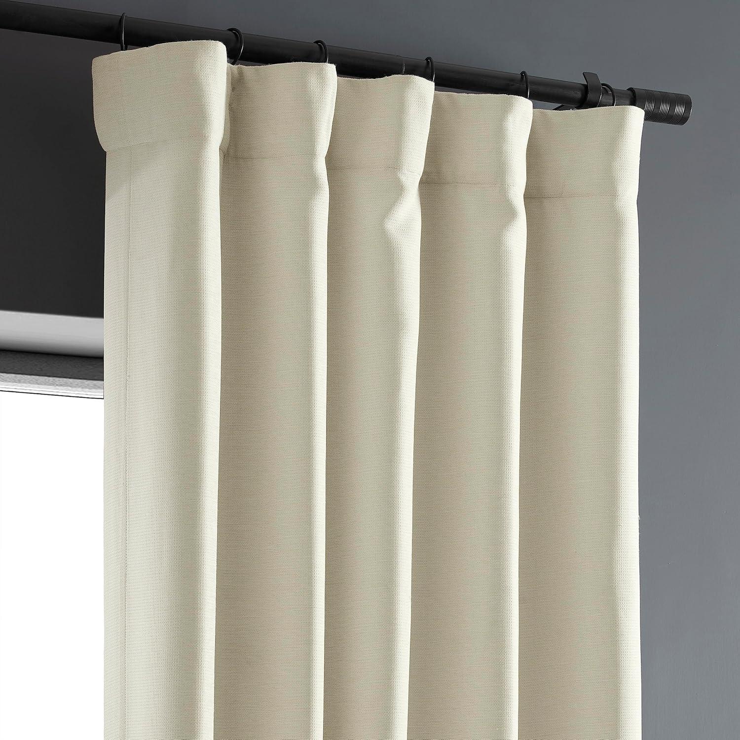 Oat Cream Bellino Blackout Room Darkening Curtain (1 Panel), Oat Cream, 50W X 96L