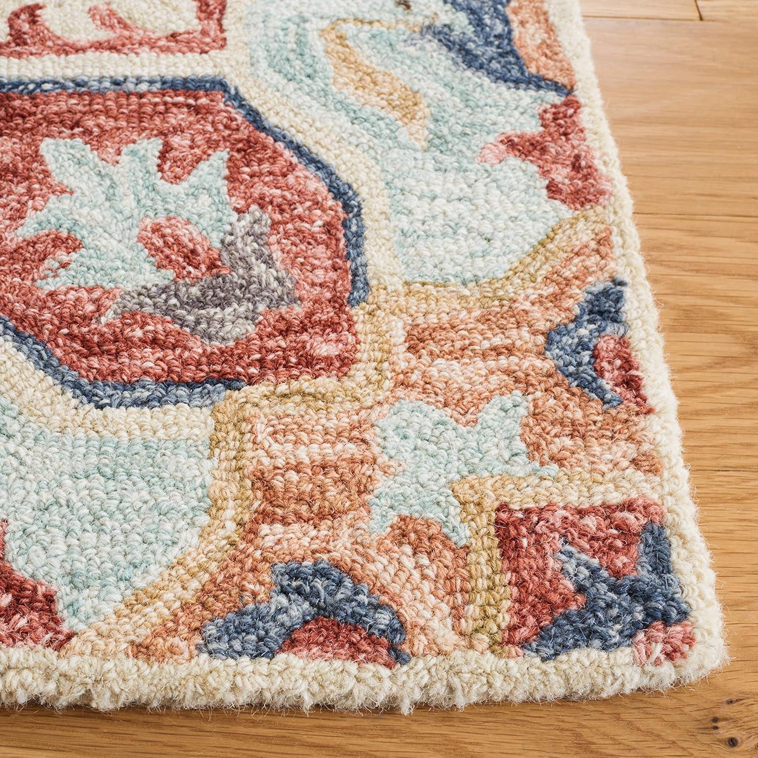 Metro MET354 Hand Tufted Indoor Area Rug - Beige/Rust - 8'x10' - Safavieh