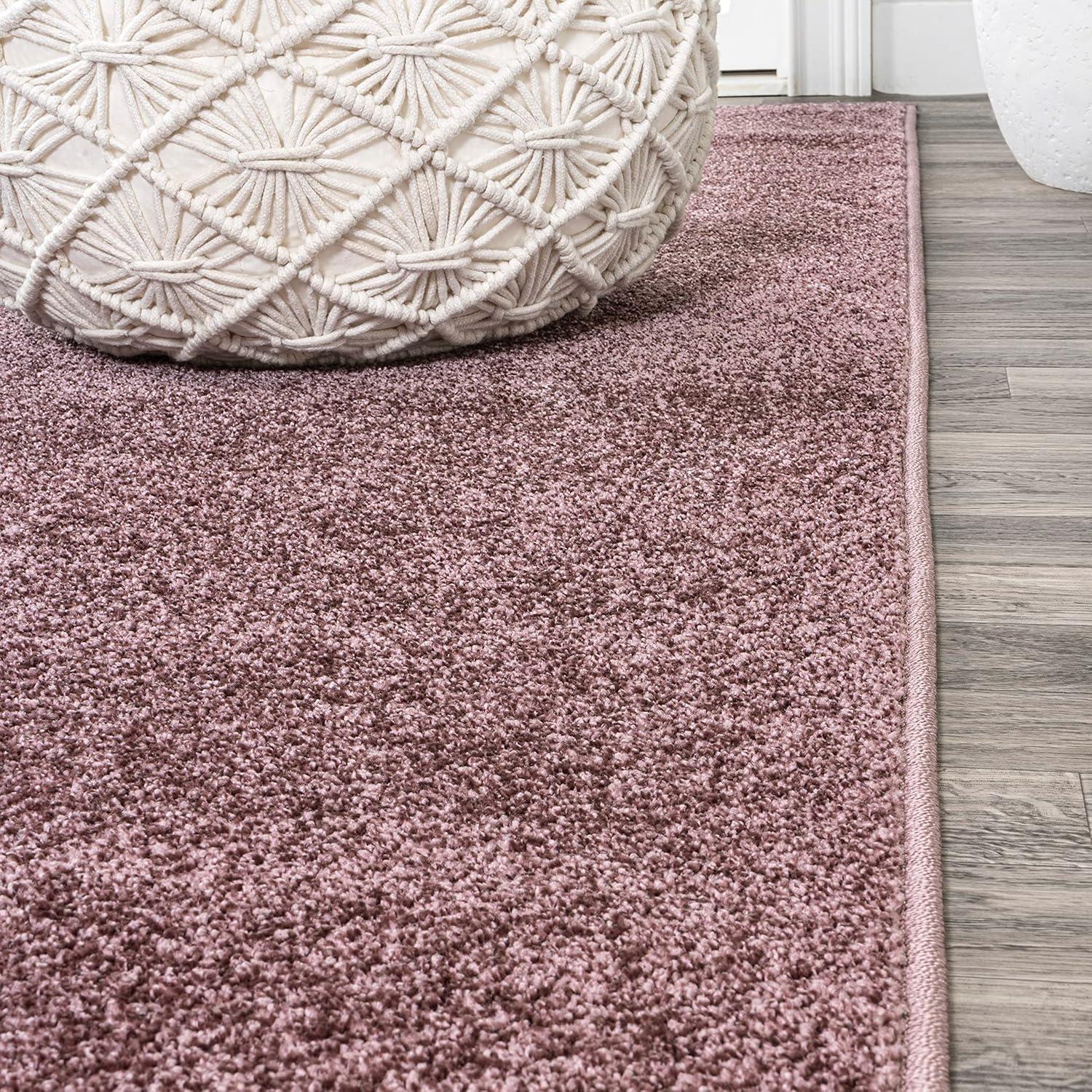 8'x10' Haze Solid Low-Pile, Light Purple - JONATHAN Y