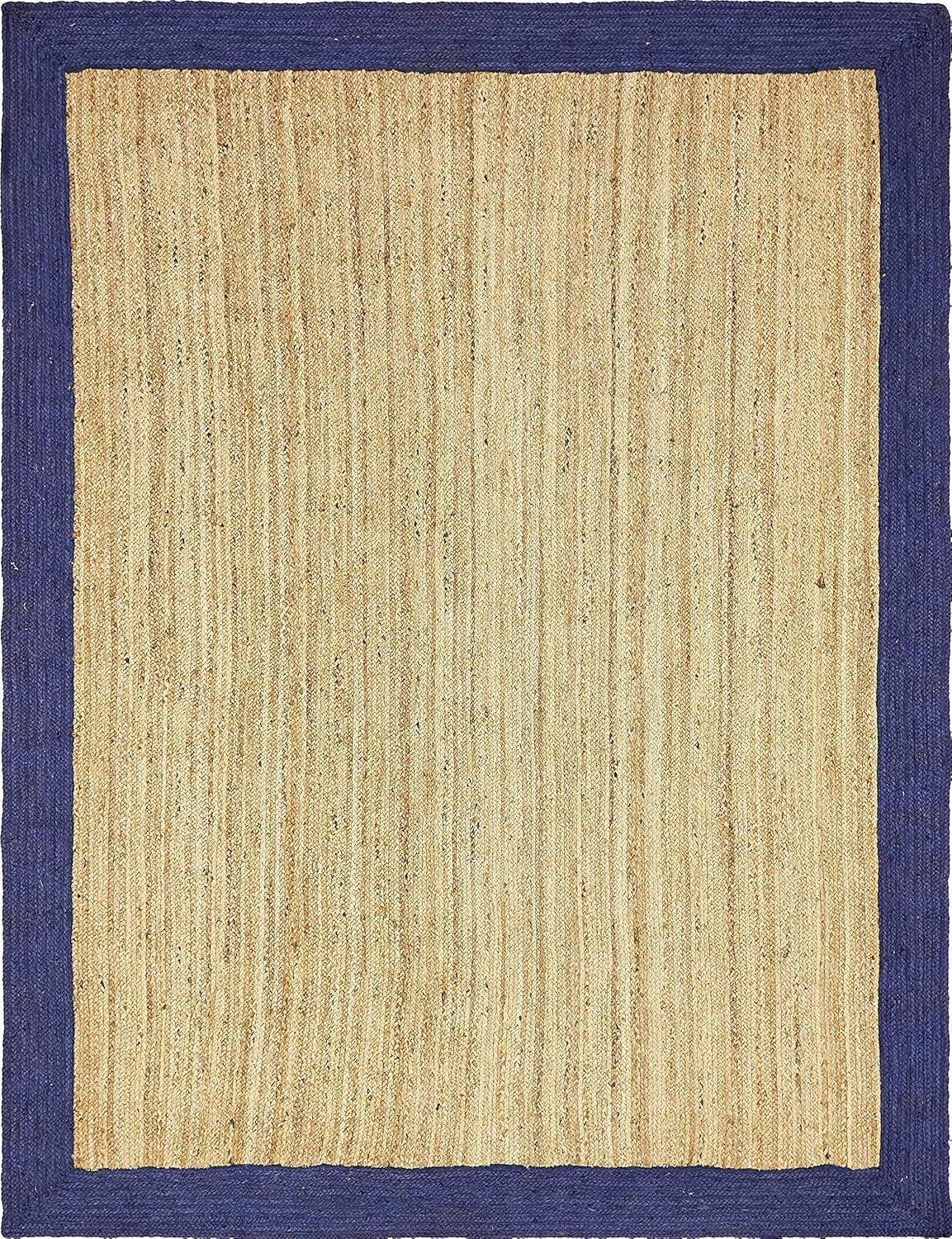 Unique Loom Braided Jute Goa Border Indoor Flatweave Braided Area Rug