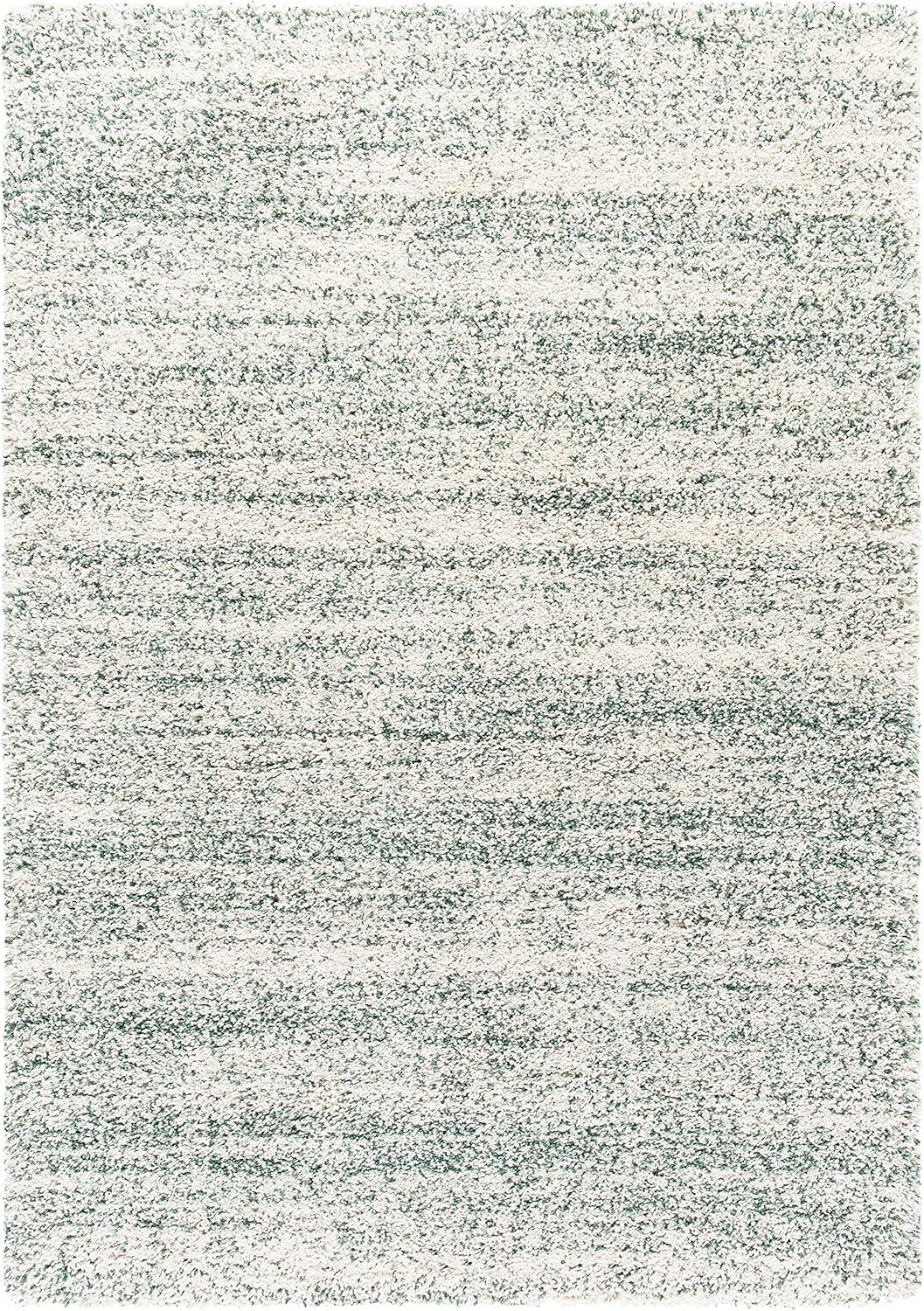 Hudson Shag SGH295 Power Loomed Indoor Area Rug - Ivory/Green - 5'3"x7'6" - Safavieh