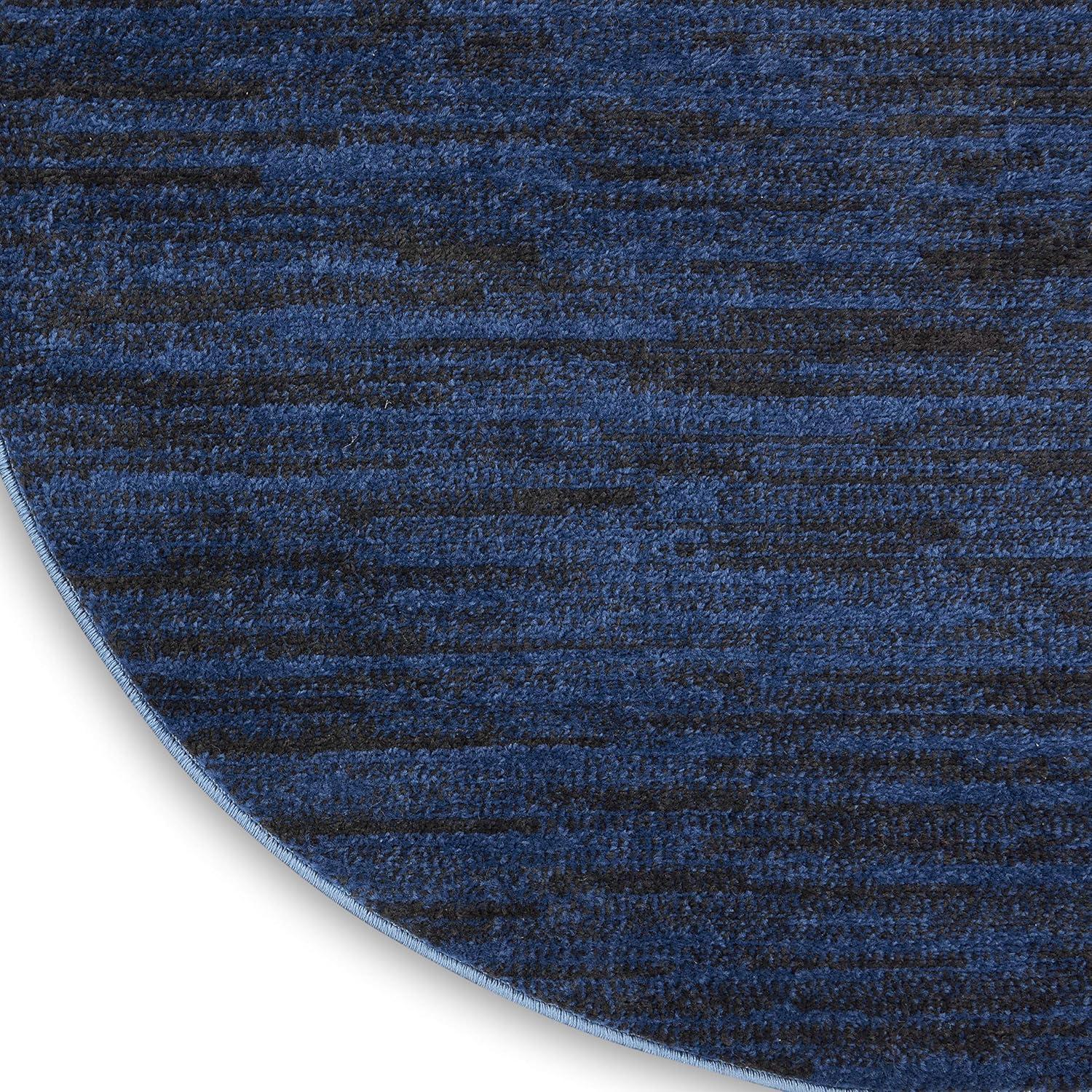 Nourison Nourison Essentials NRE01 Indoor/outdoor Area Rug - Midnight Blue 6' x 6'round