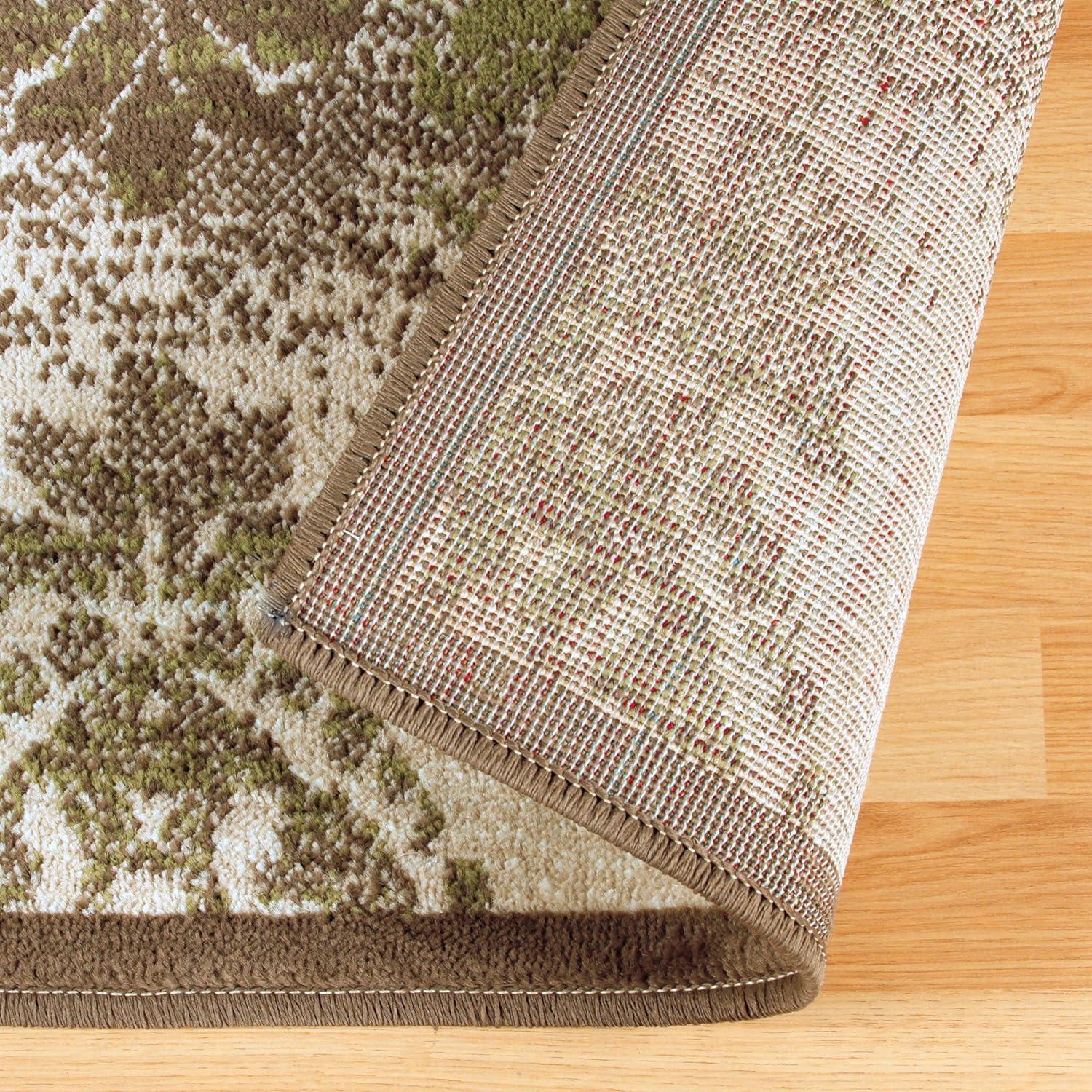 Superior Mystique 2' x 3' Indoor Area Rug, Modern Damask Rugs For Living Room Bedroom, Brown