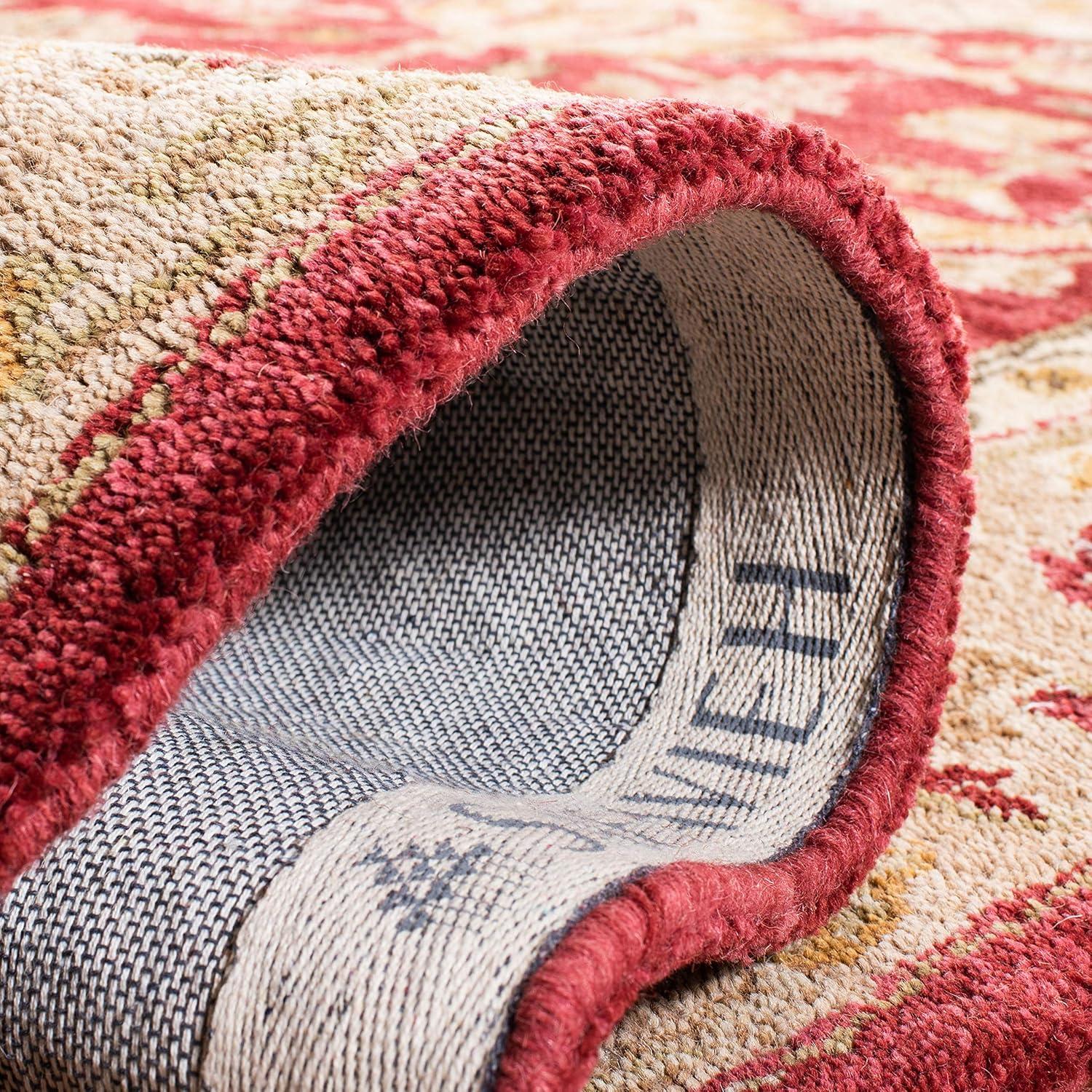 Anatolia AN522 Hand Tufted Indoor Area Rug - Red/Ivory - 4' Round - Safavieh