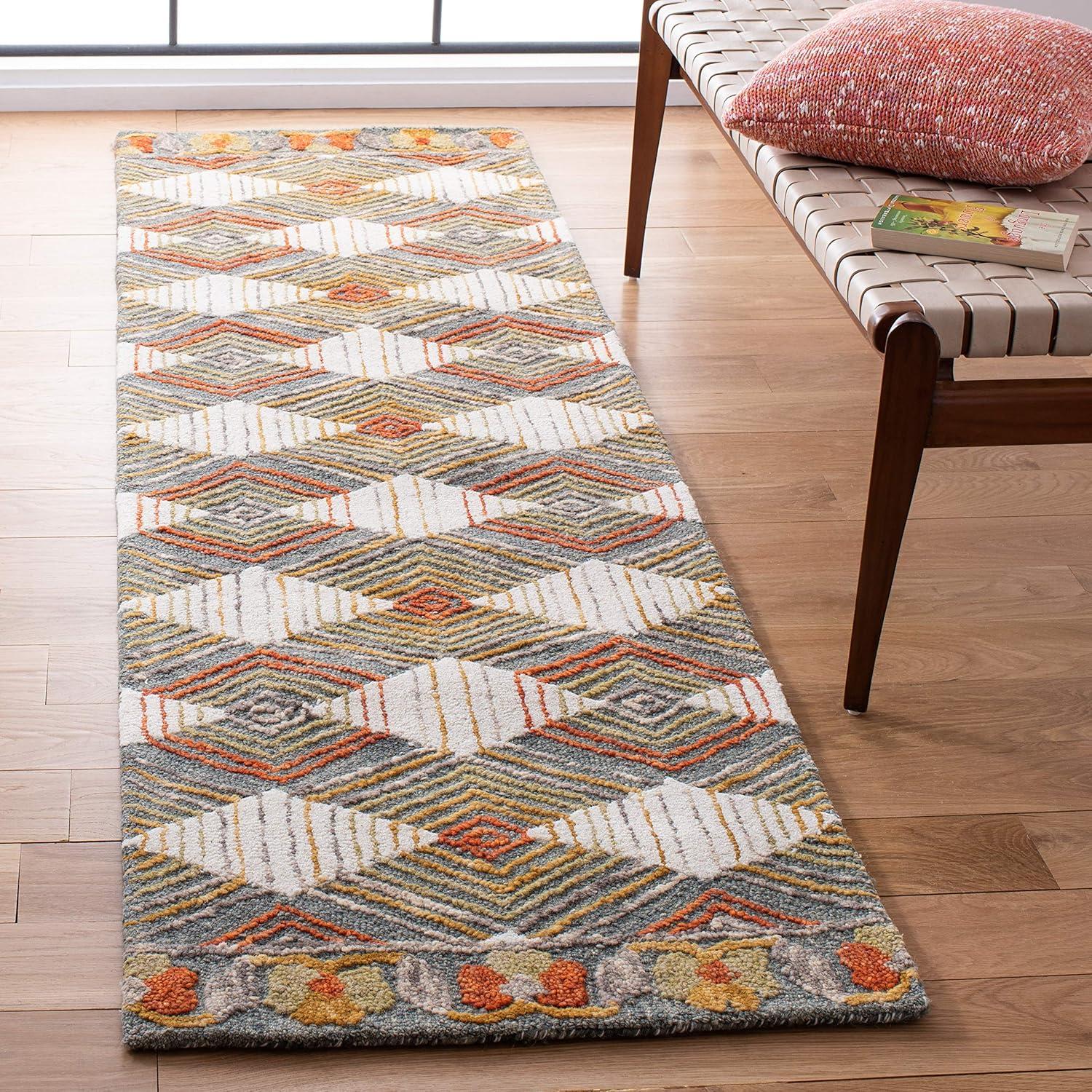 Trace TRC522 Hand Tufted Accent Rug - Ivory/Light Blue - 2'x3' - Safavieh.