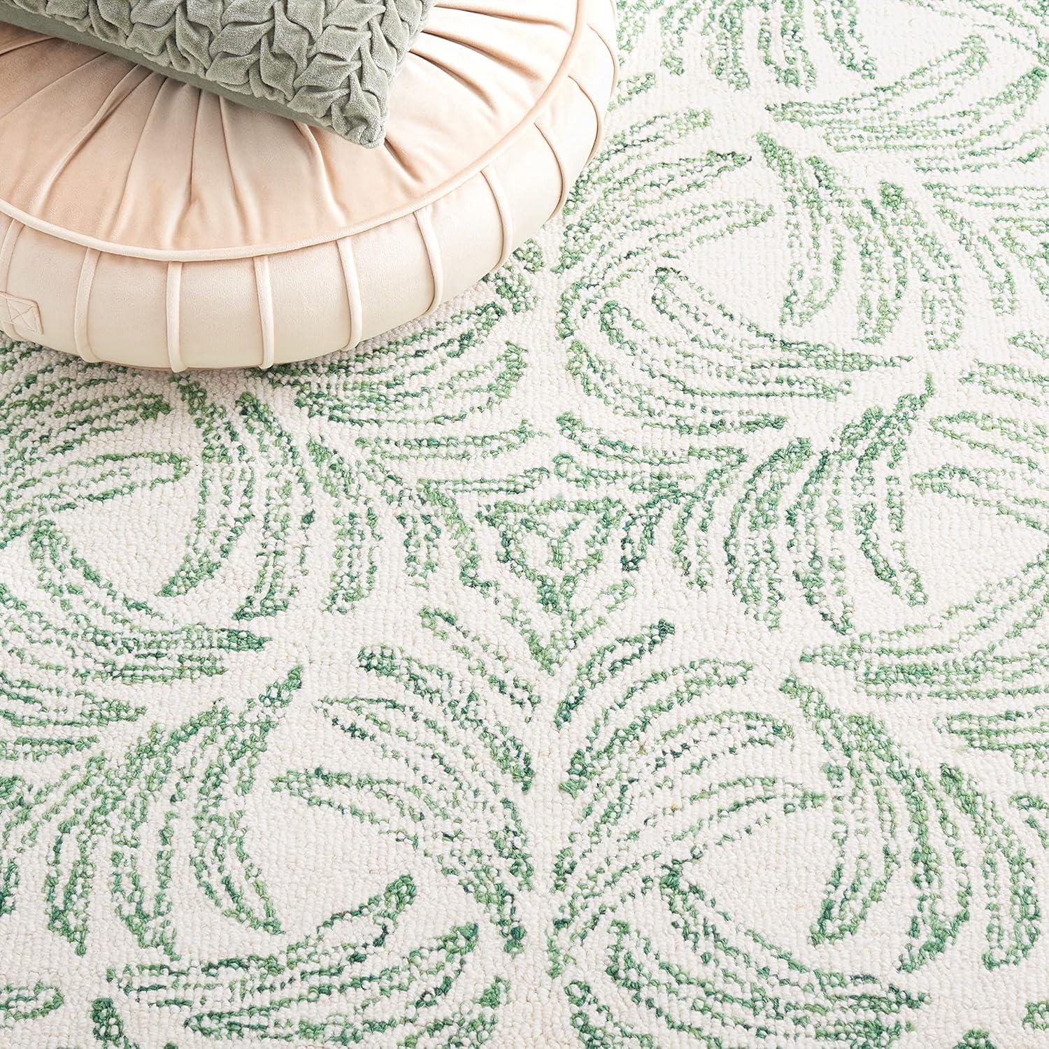 Jardin JAR728 Hand Tufted Area Rug - Ivory/Green - 5'x8' - Safavieh