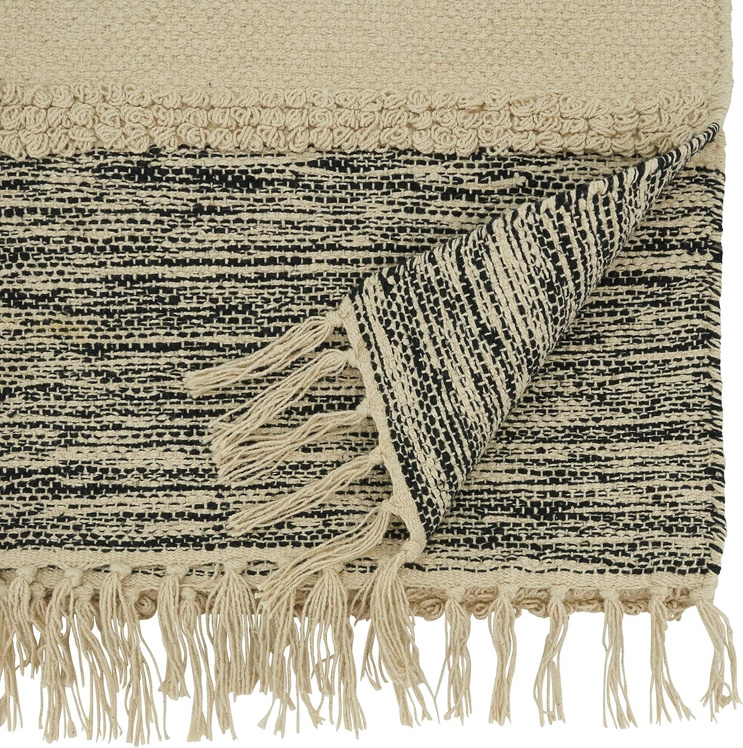 Saro Rectangular Striped Table Runner