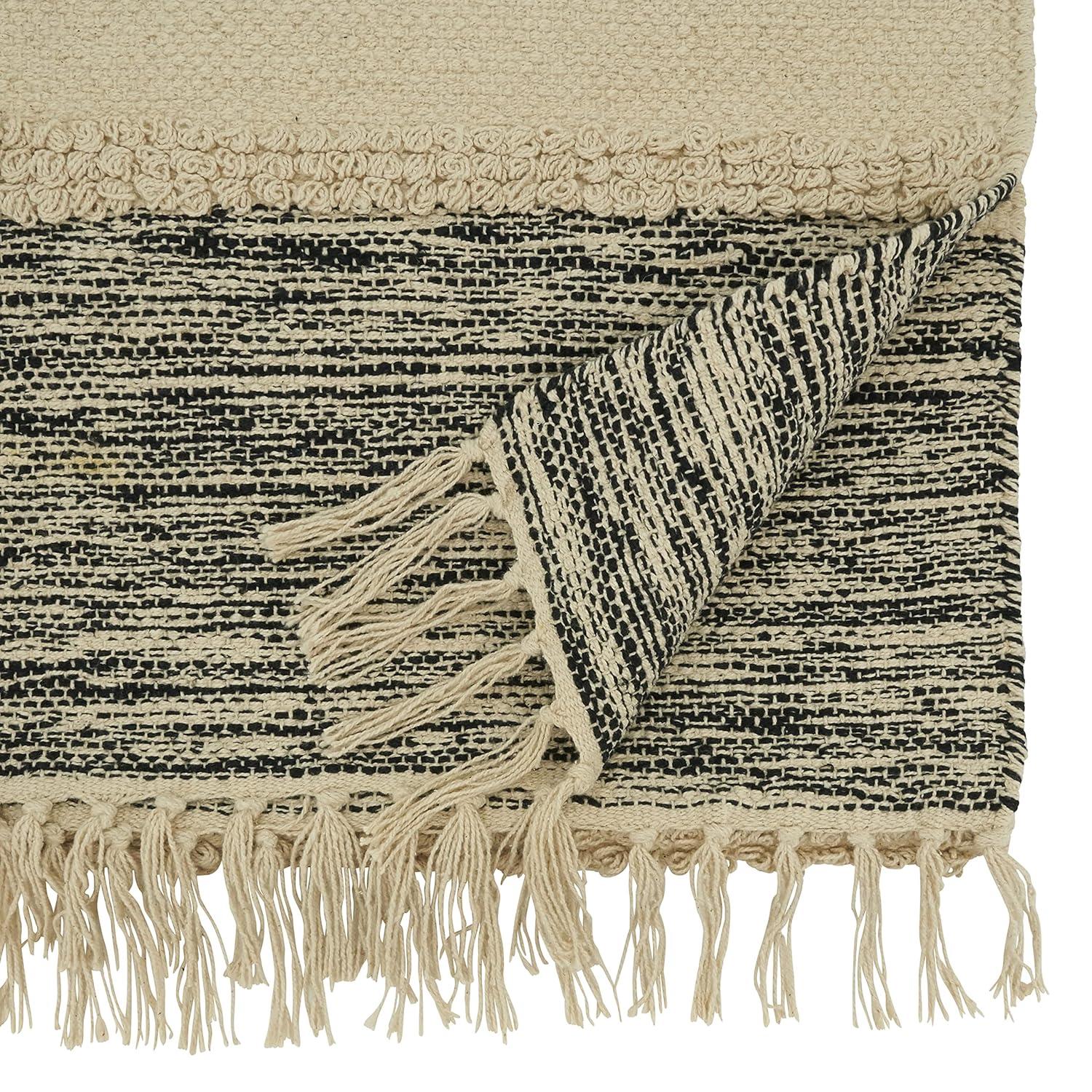 Saro Rectangular Striped Table Runner