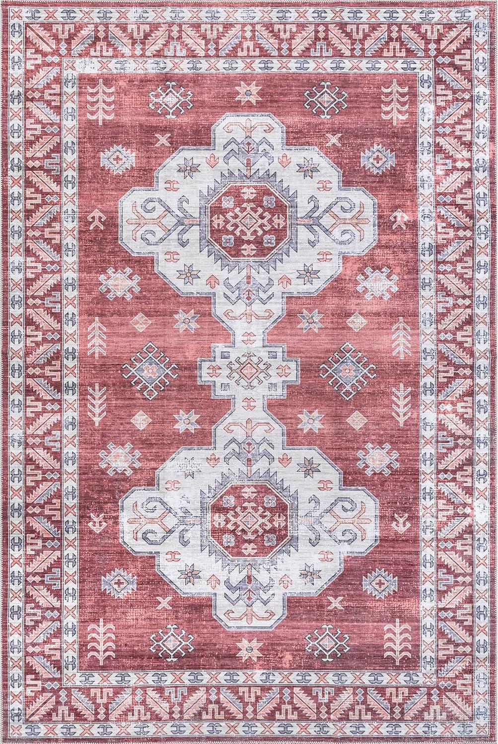 Nuloom Norma Machine Washable Traditional Medallion Indoor Area Rug