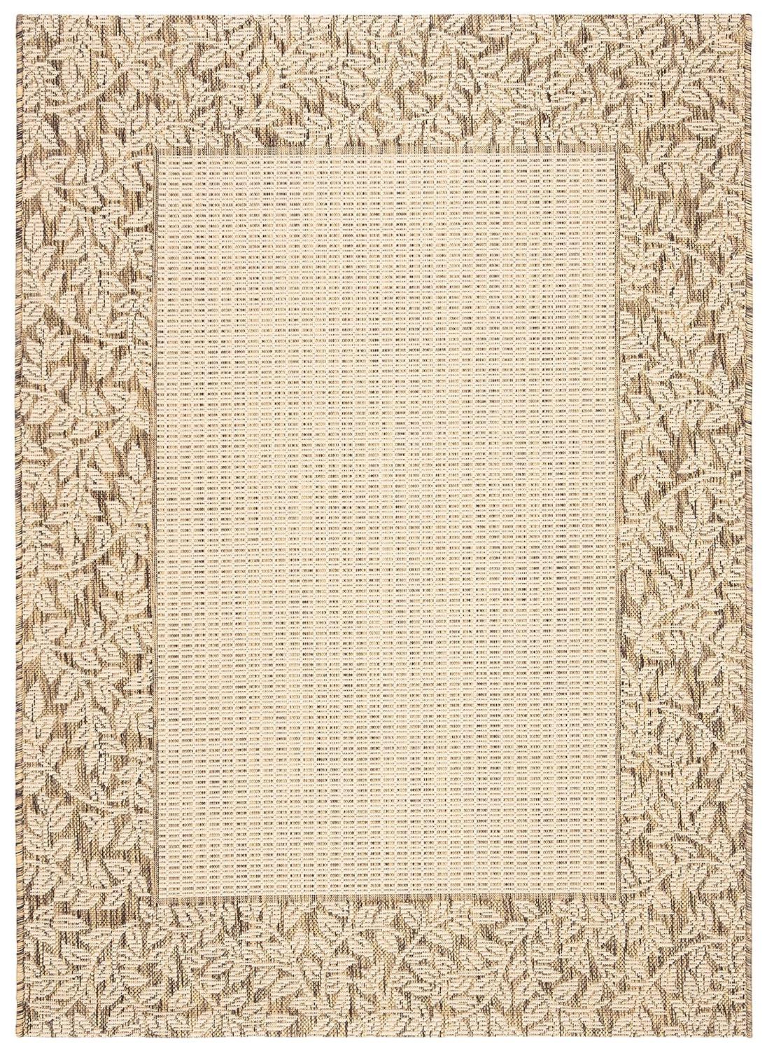Courtyard CY0727 Power Loomed Indoor and Outdoor Area Rug - Natural/Brown - 6'7"x9'6" - Safavieh