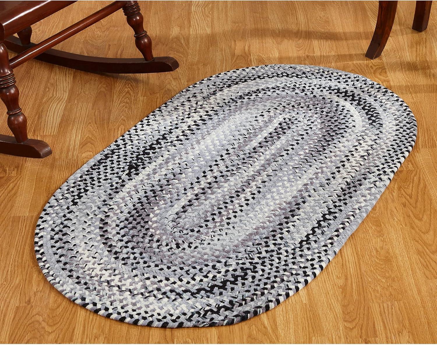 Better Trends Ombre Braid Braided Reversible Indoor Area Utility Rug, 100% Cotton, 20" x 30" Oval, Olive