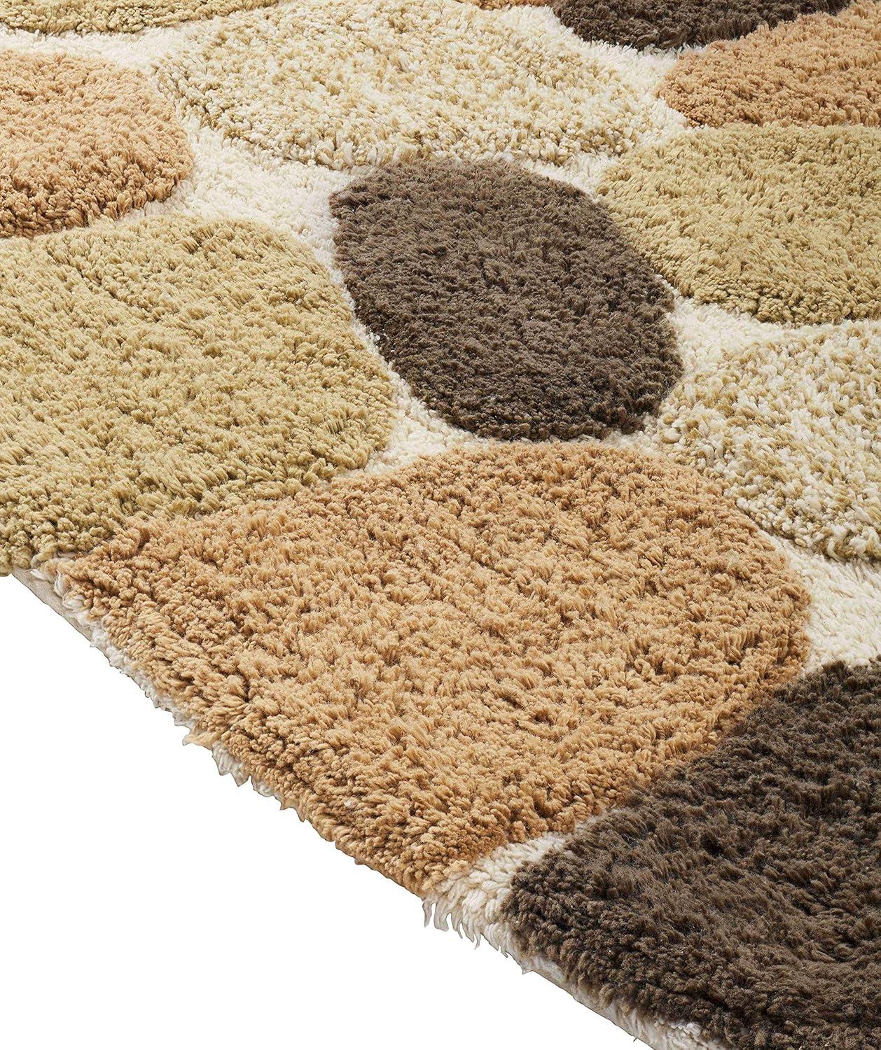 Chesapeake  Pebbles 2pc Bath Rug Set Khaki 20"x32" & 20"x32" Same Size Set