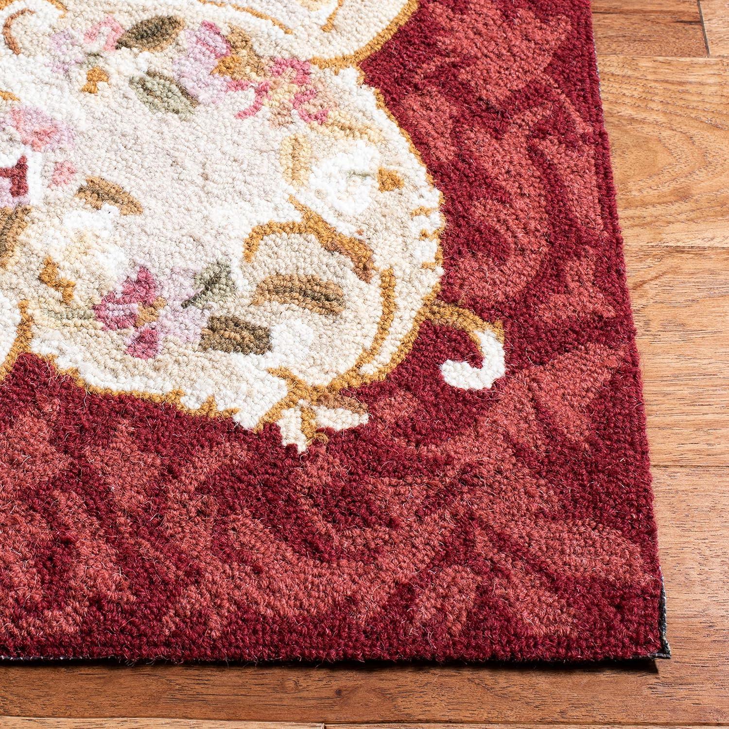 Chelsea HK73 Handmade Area Rug - 6'x9' - Ivory/Burgundy - Safavieh