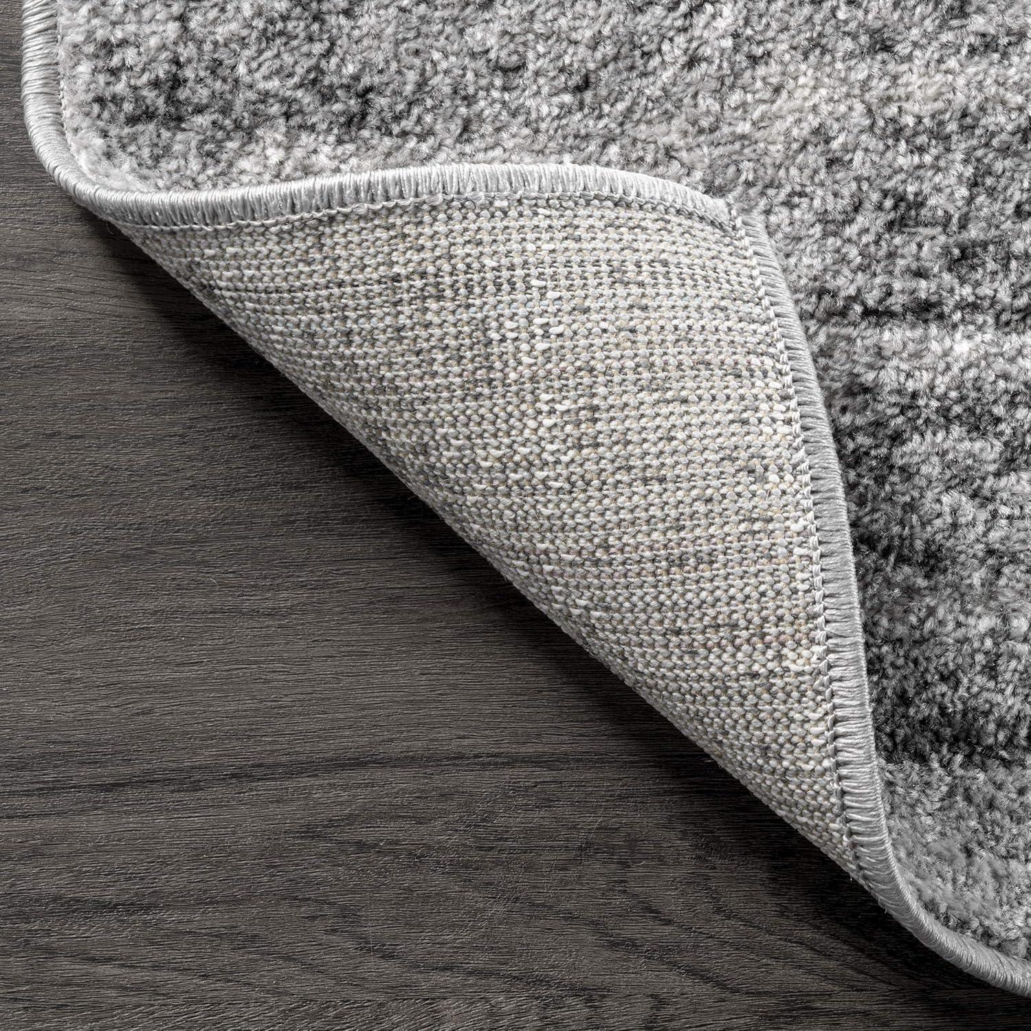 5'x8' Sherill Ripple Modern Abstract Living Room or Bedroom Area Rug Gray - nuLOOM: Stain-Resistant, Low Pile, Indoor Use