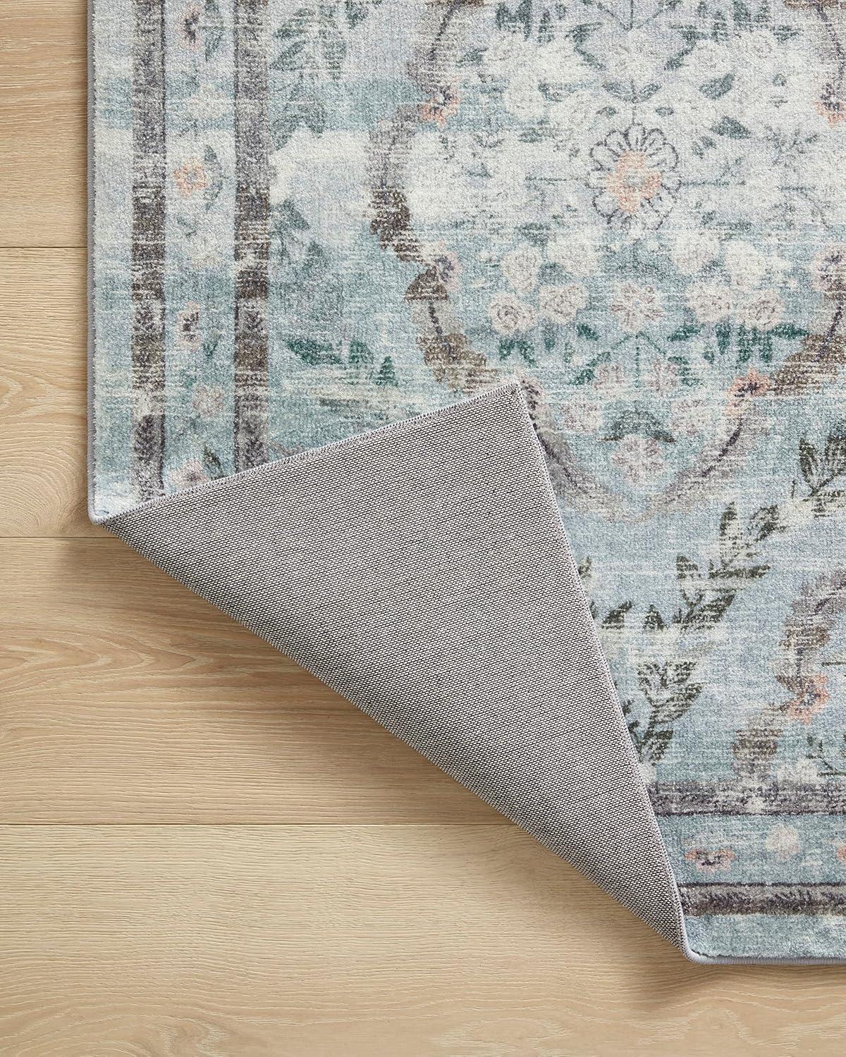 Rifle Paper Co. x Loloi Courtyard Blue Area Rug feat. CloudPile