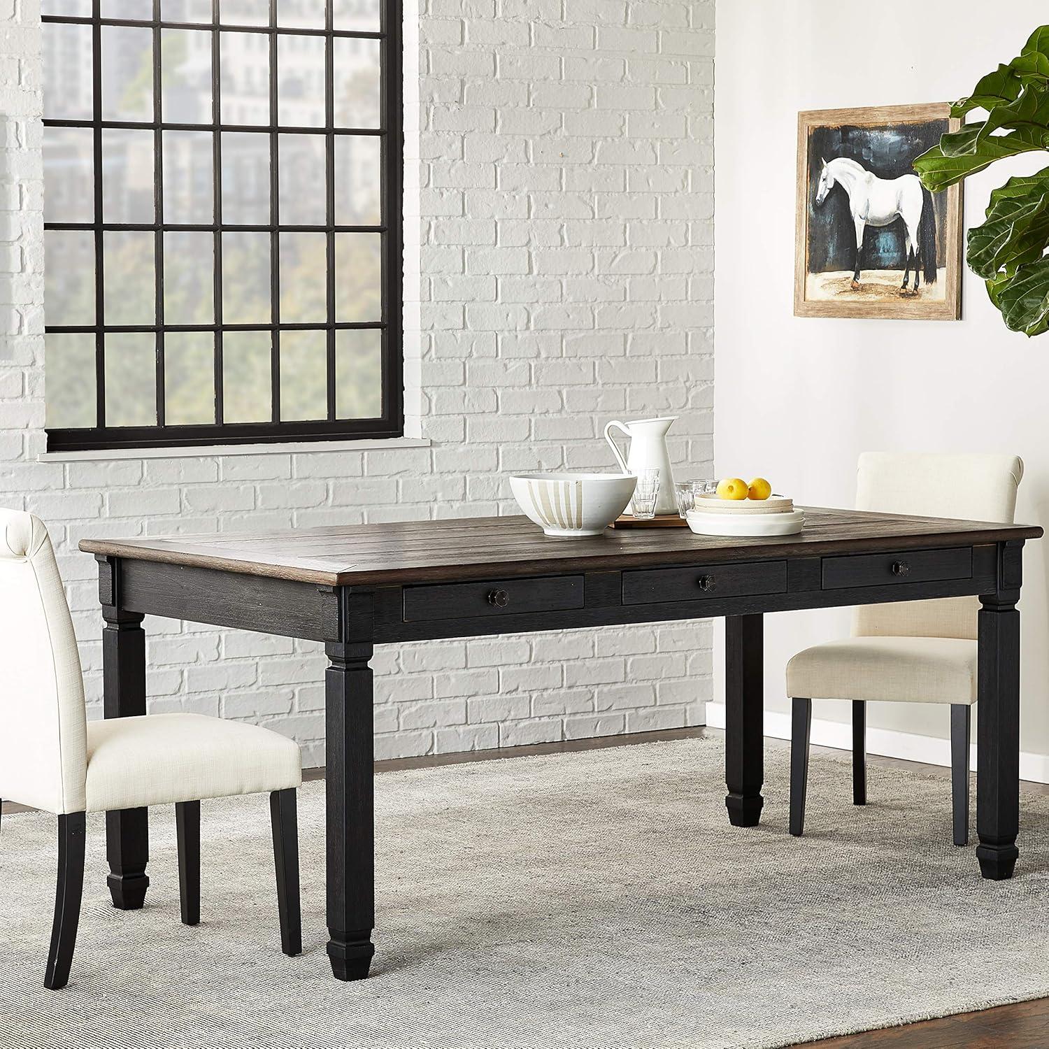 Signature Design by Ashley Tyler Creek Storage Dining Table in Black and Gray