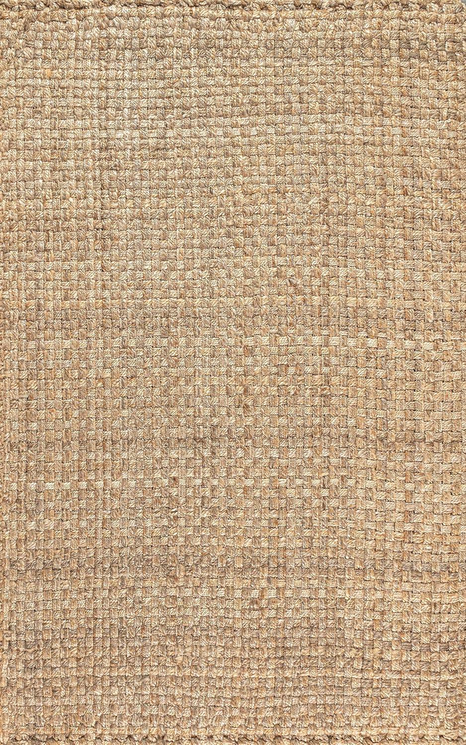 3'x5' Estera Hand Woven Boucle Chunky Jute Area Rug, Natural - JONATHAN Y