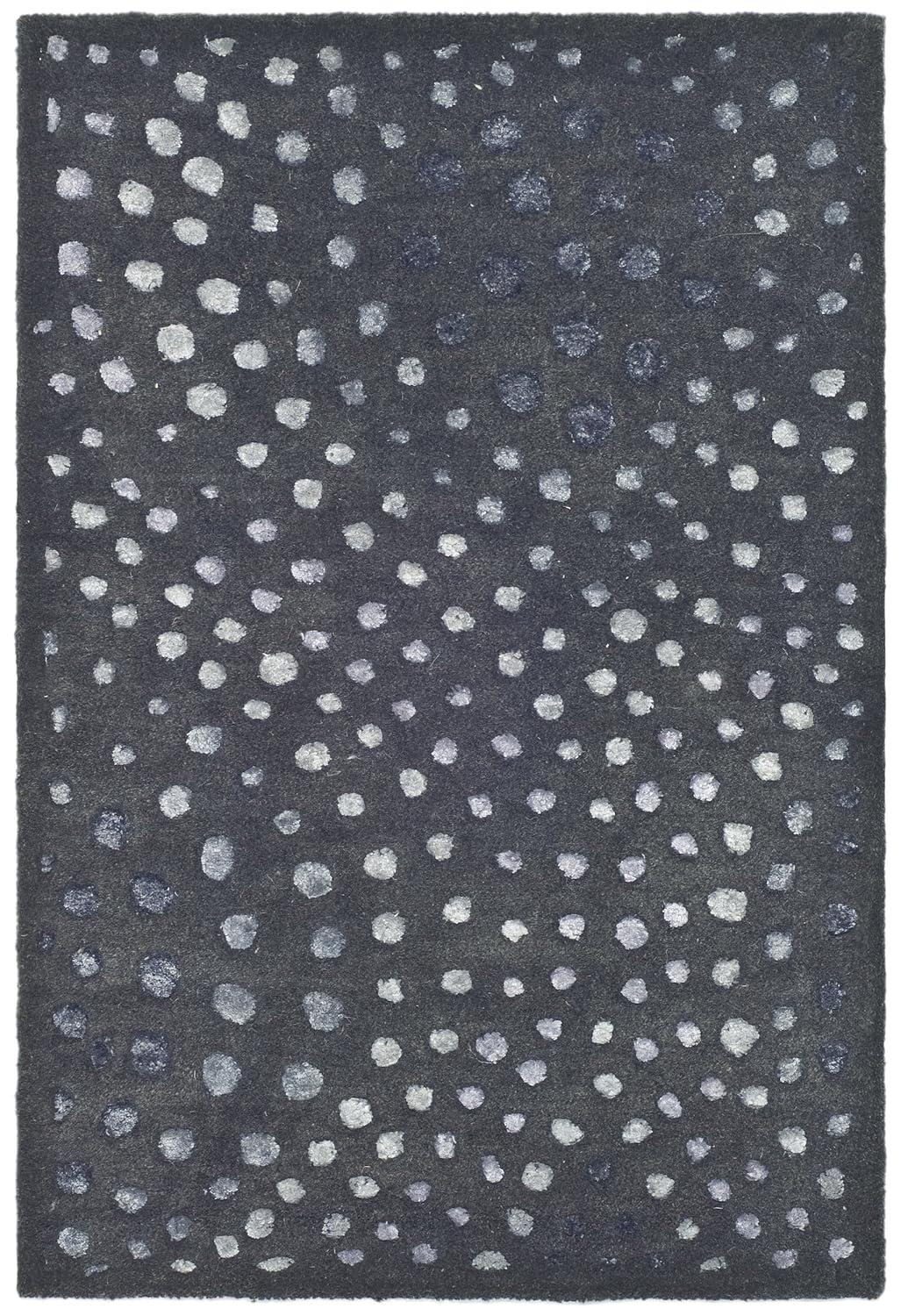 Soho SOH654 Hand Tufted Indoor Accent Rug - Dark Grey - 2'6"x4' - Safavieh