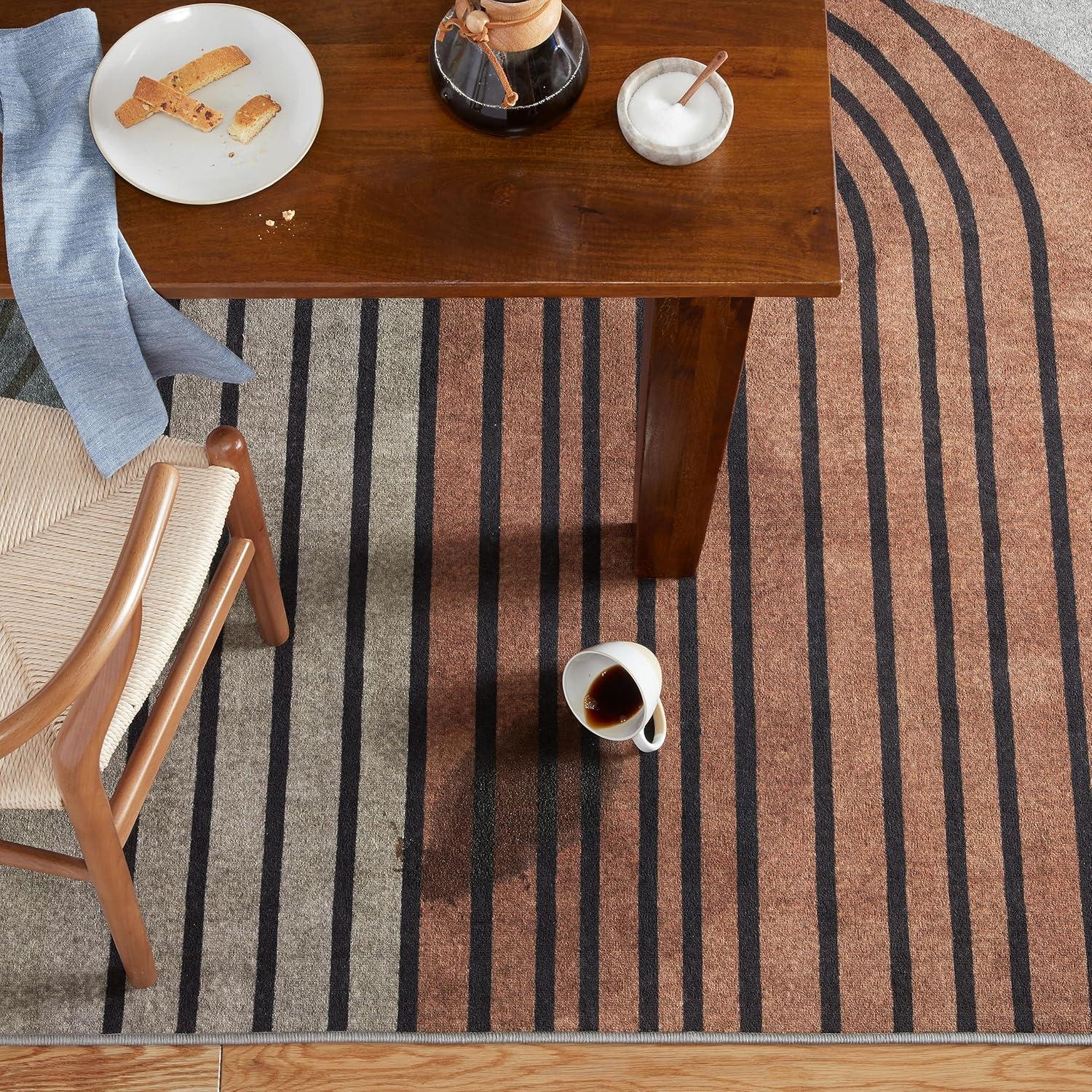 Town & Country Everyday Avani Everwash Non-Slip Backing Area Rug Beige/Rust
