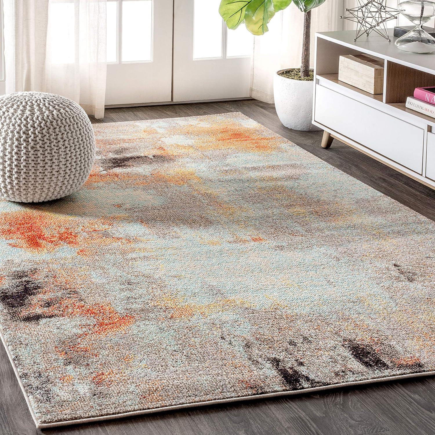 Contemporary POP Modern Abstract Vintage Area Rug - JONATHAN Y