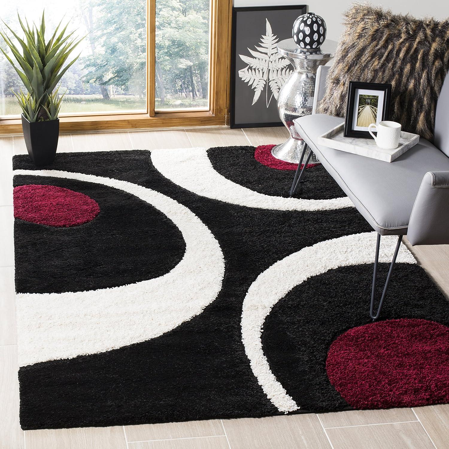 Florida Shag SG474 Power Loomed Area Rug  - Safavieh