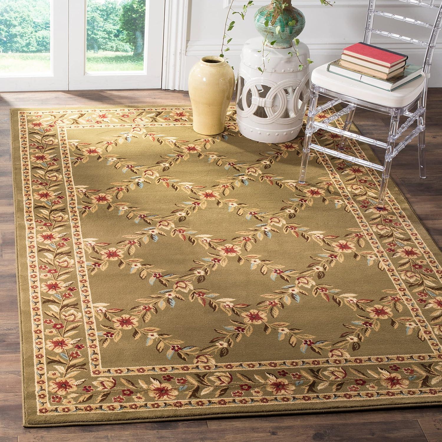 Lyndhurst LNH557 Power Loomed Accent Rug - Ivory/Brown - 3'3"x5'3" - Safavieh