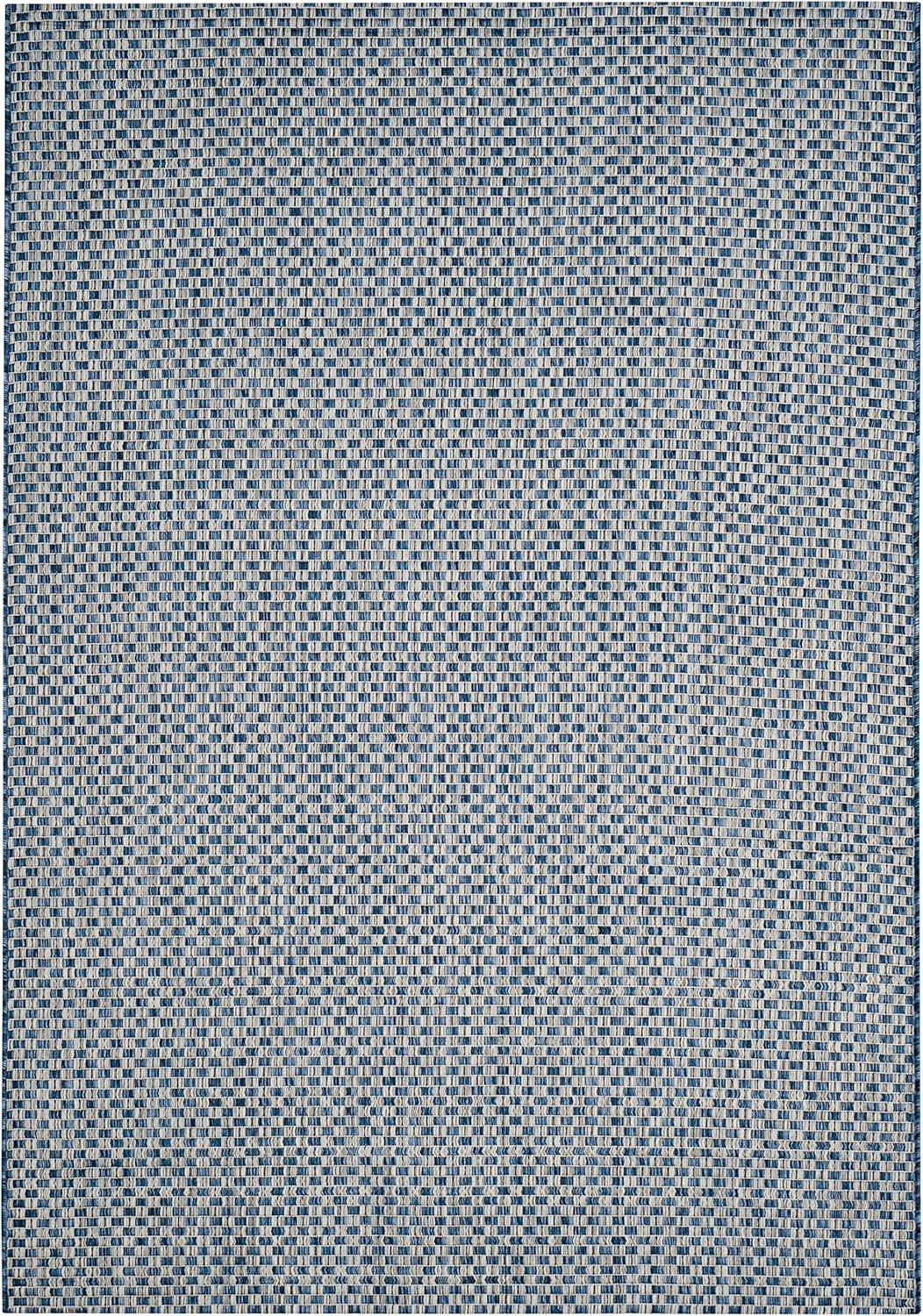 Courtyard CY8653 Power Loomed Indoor and Outdoor Area Rug - Blue/Light Grey - 5'3"x7'7" - Safavieh