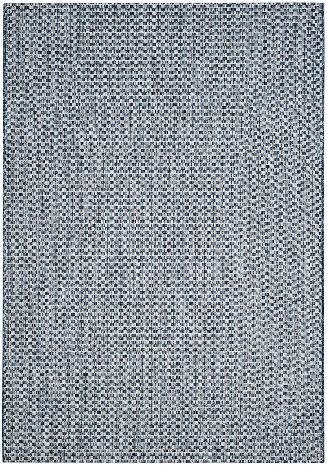 Courtyard CY8653 Power Loomed Indoor and Outdoor Area Rug - Blue/Light Grey - 5'3"x7'7" - Safavieh