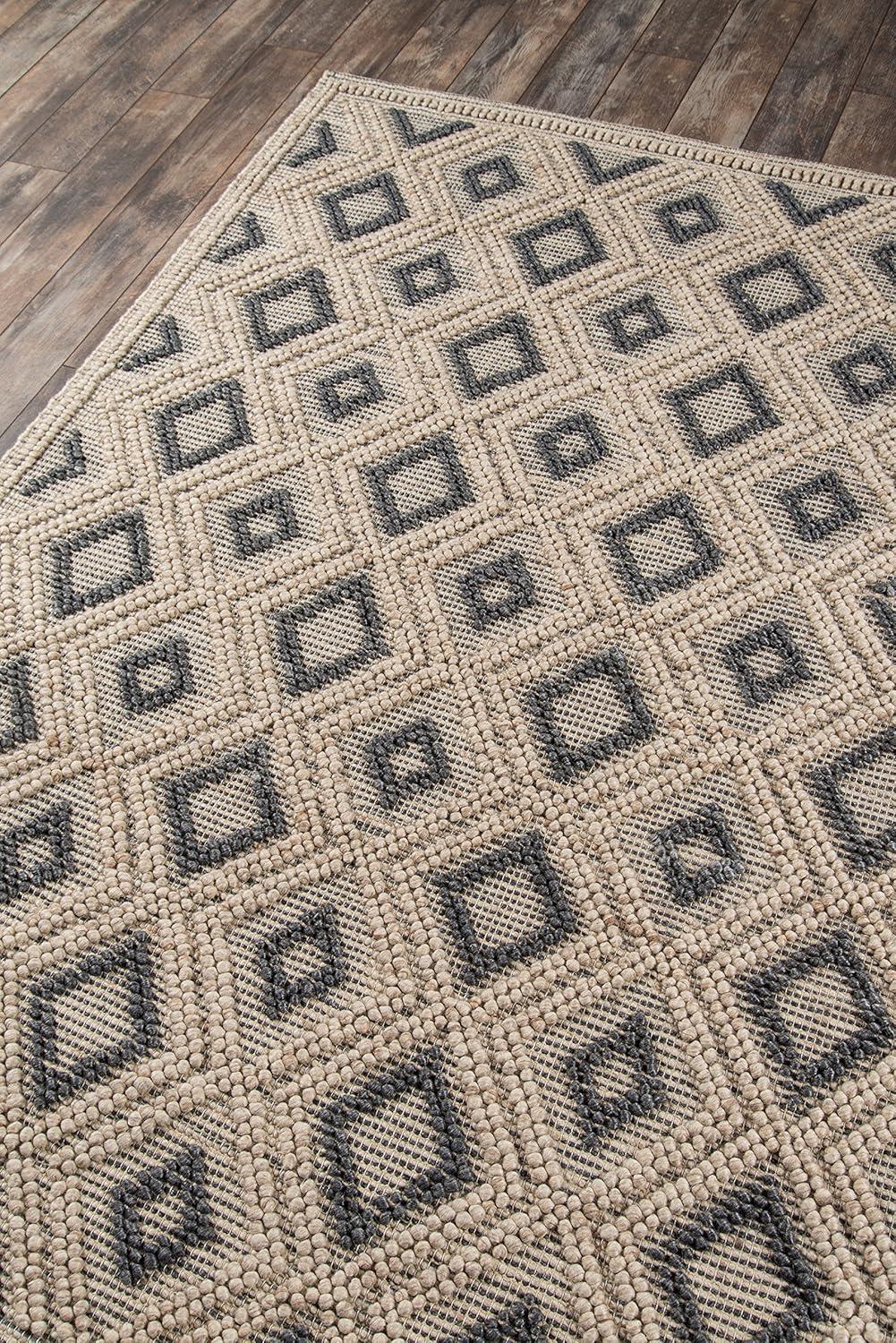 Momeni Andes Hand Woven Wool and Viscose Beige Runner 2'3" X 8'