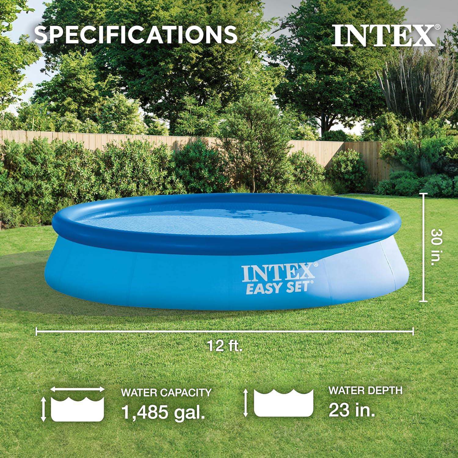 Intex Intex Easy Set Inflatable Kid Swimming Pool with Filter Pump