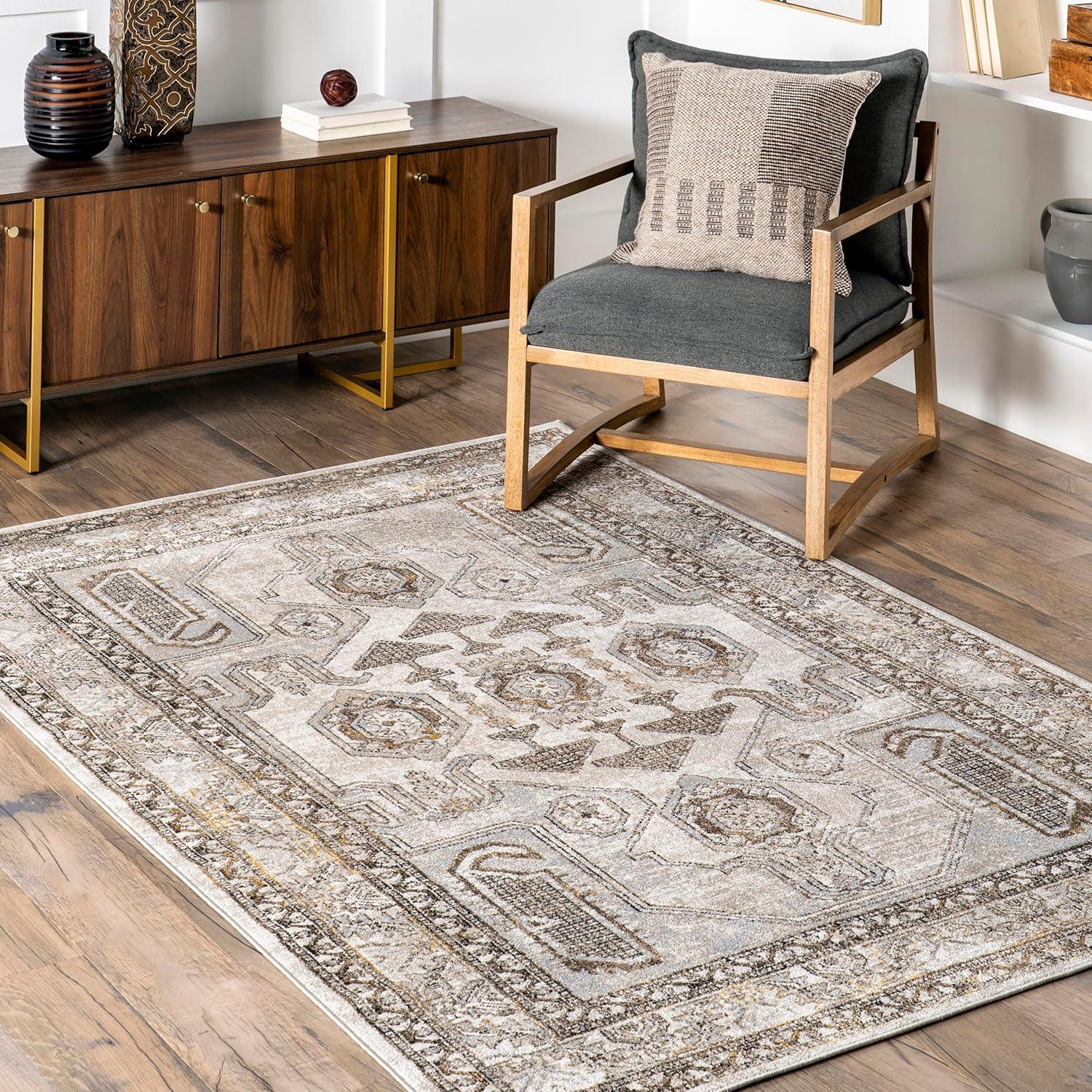 Nuloom Alisha Traditional Perisan Machine Washable Indoor Area Rug