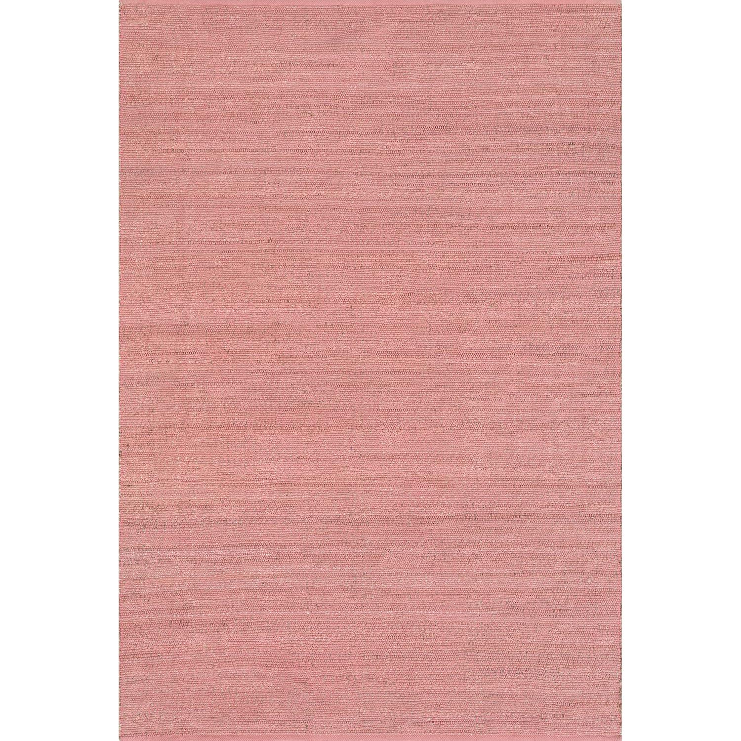 Nuloom 4x6 Elfriede Jute & Cotton Hand Woven Indoor Area Rug, Pink, Solid Rustic Farmhouse Style Natural Fiber Bedroom, Living Room,