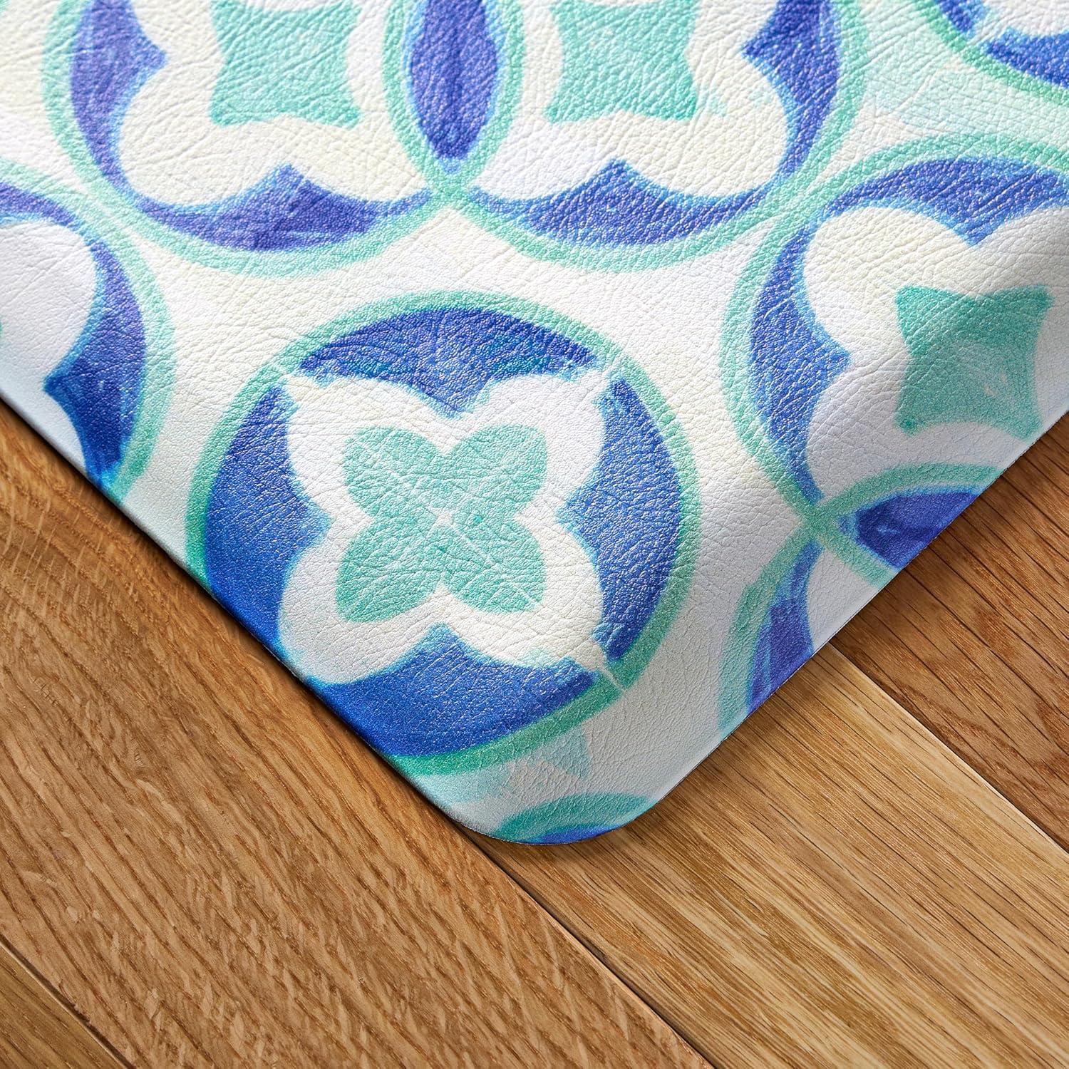 Fiesta FIESTA Mali Tiles Geo Trellis Anti-Fatigue Comfort Non-Slip Kitchen Runner Mat