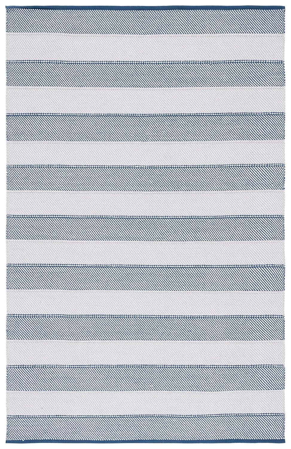 Striped Kilim STK803 Flat Weave Area Rug - Grey/Blue - 5'x8' - Safavieh