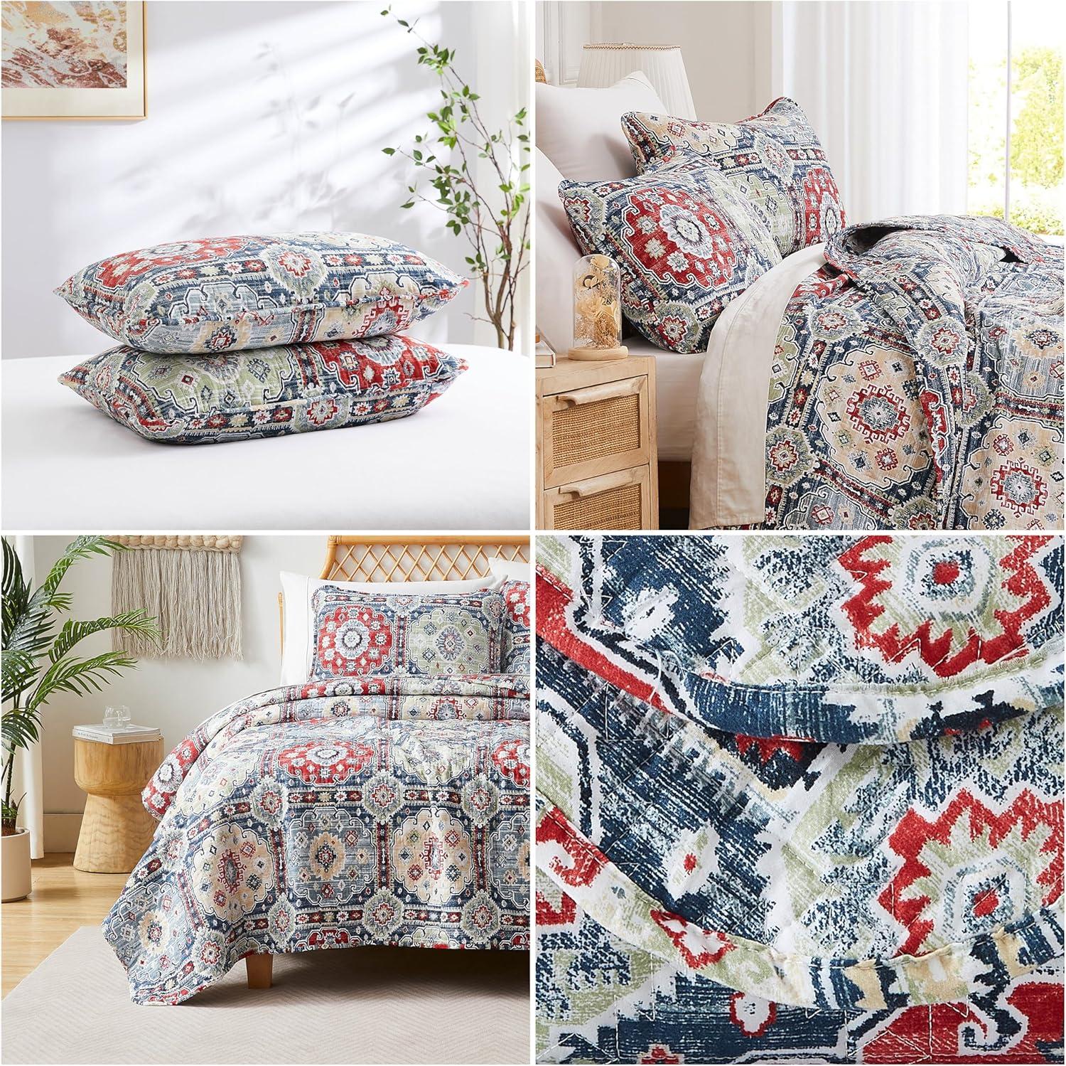 Southshore Fine Living Kilim Oversized 3-Piece Quilt Set with Shams