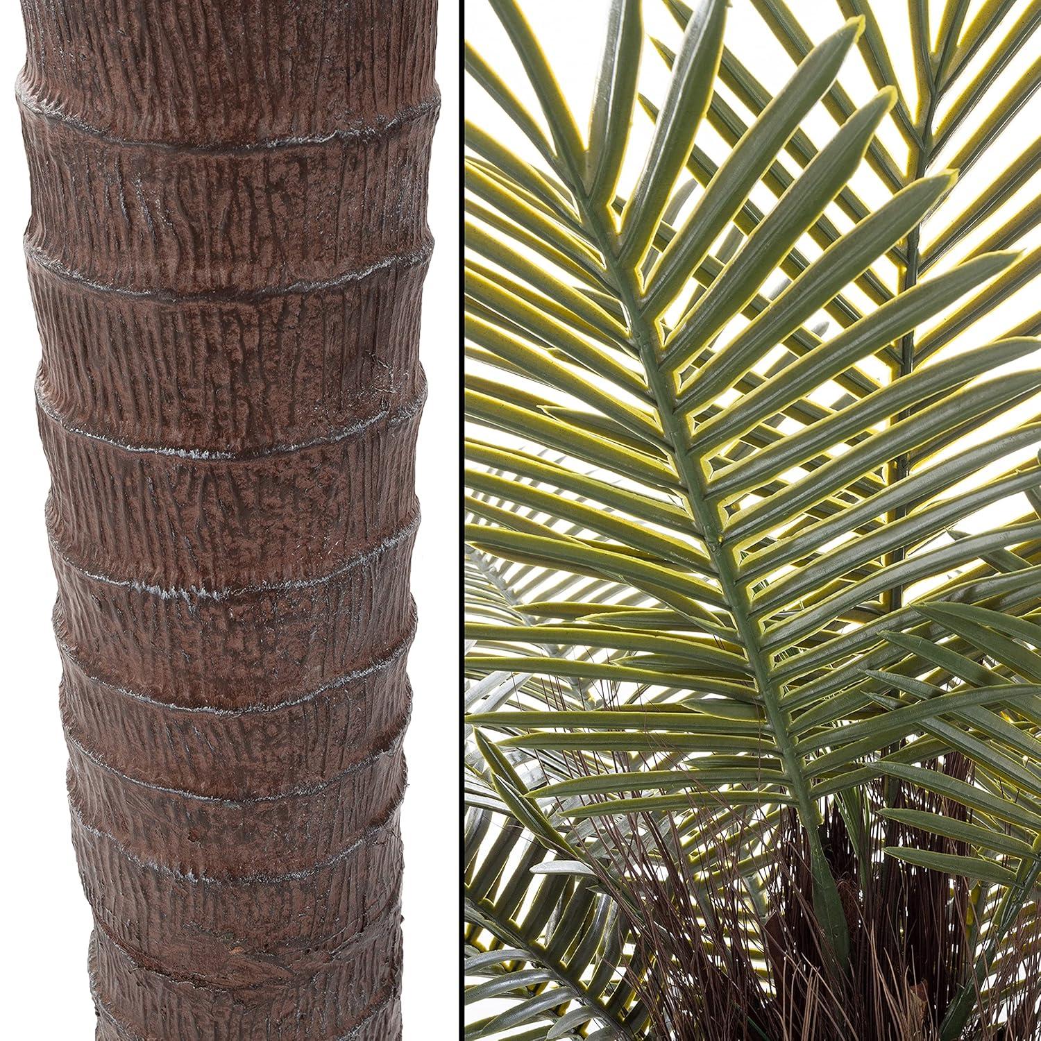 Robellini Palm Artificial Tree - 78-inch Potted Faux Plant for Office or Home Decor - Realistic Greenery for Indoor or Outdoor Use by Pure Garden