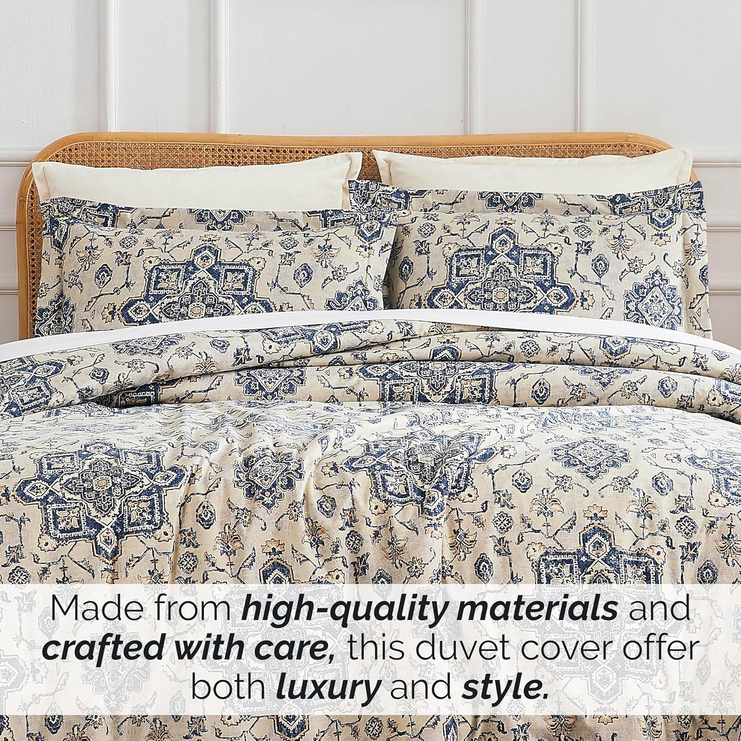 Southshore Fine Living Persia Oversized Reversible ultra-soft Duvet Cover Set with shams