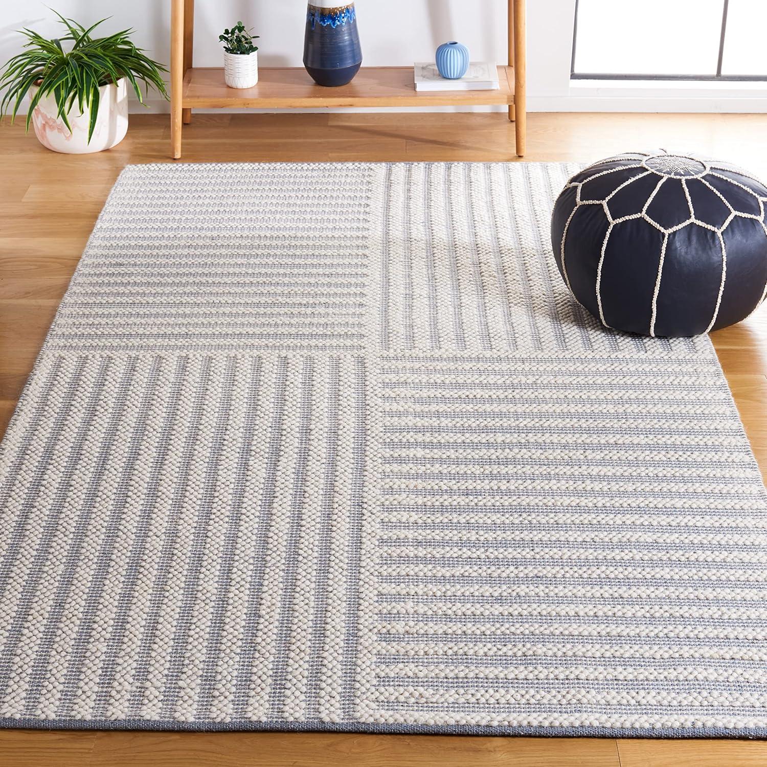 Natura NAT852 Hand Loomed Area Rug - Ivory/Grey - 5'x8' - Safavieh.