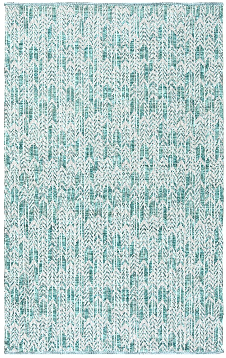 Montauk MTK609 Hand Woven Indoor Area Rug - Aqua/Ivory - 5'x8' - Safavieh