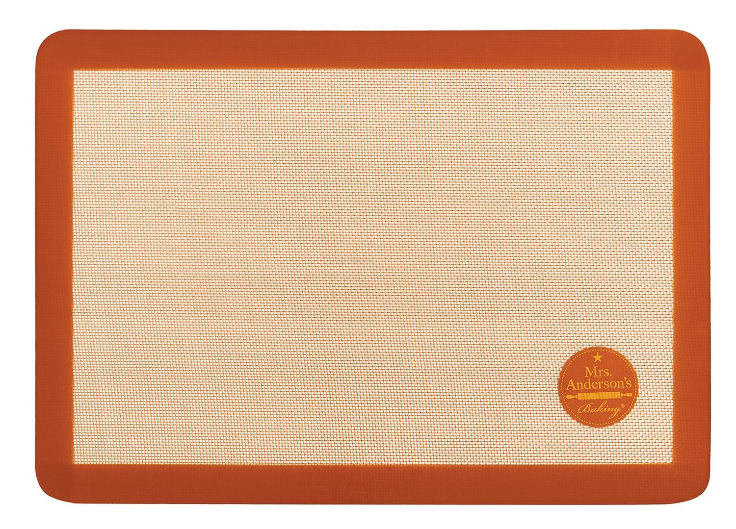 Large Beige and Orange Silicone Non-Stick Baking Mat